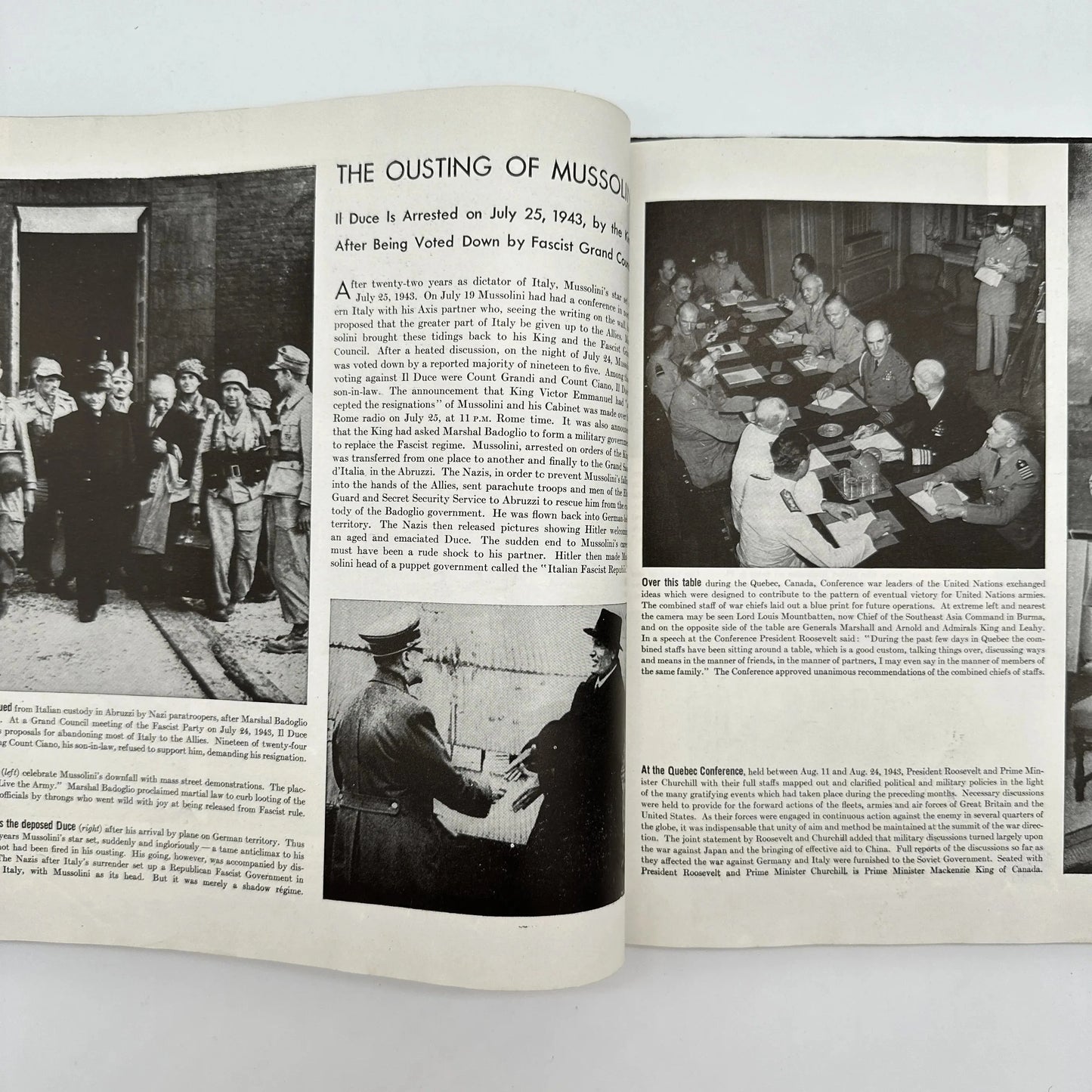 1945 Collier's Photographic History of World War II Vintage Book — Album Edition