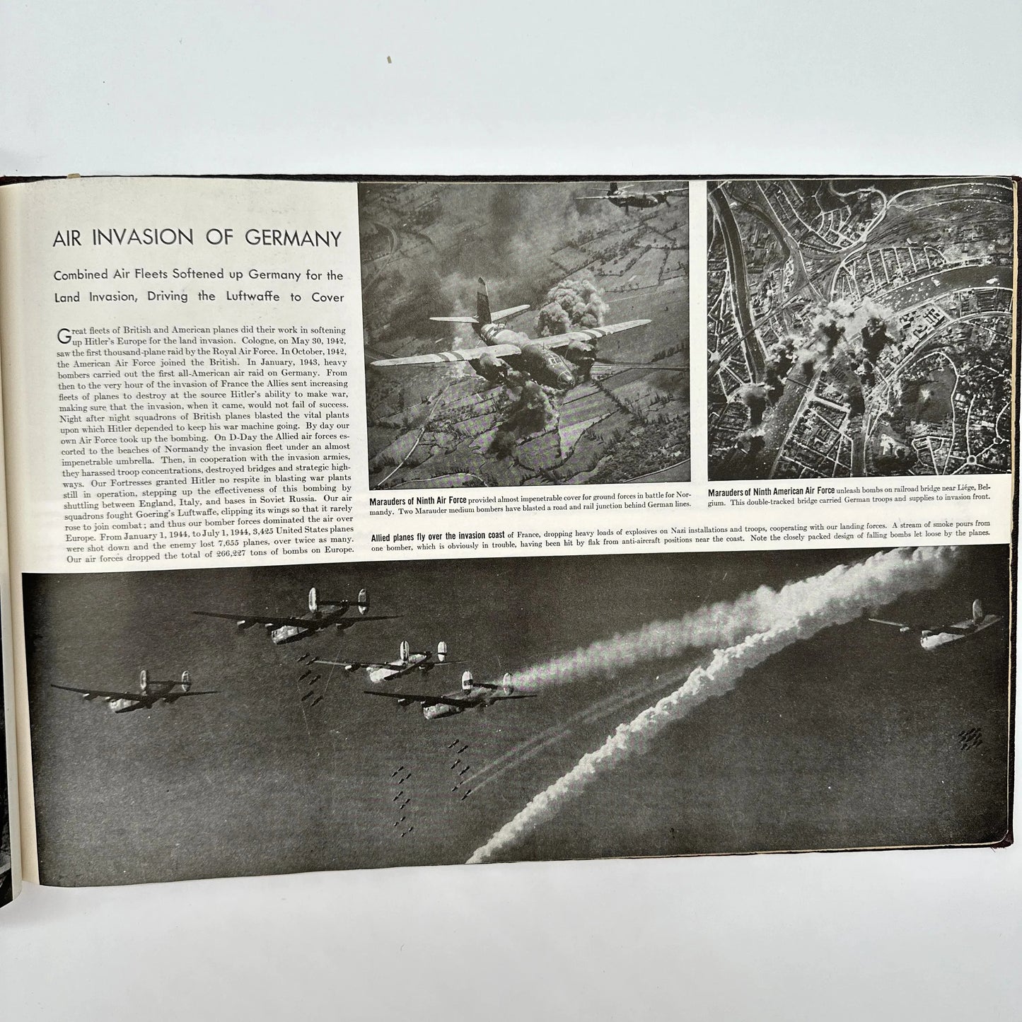 1945 Collier's Photographic History of World War II Vintage Book — Album Edition