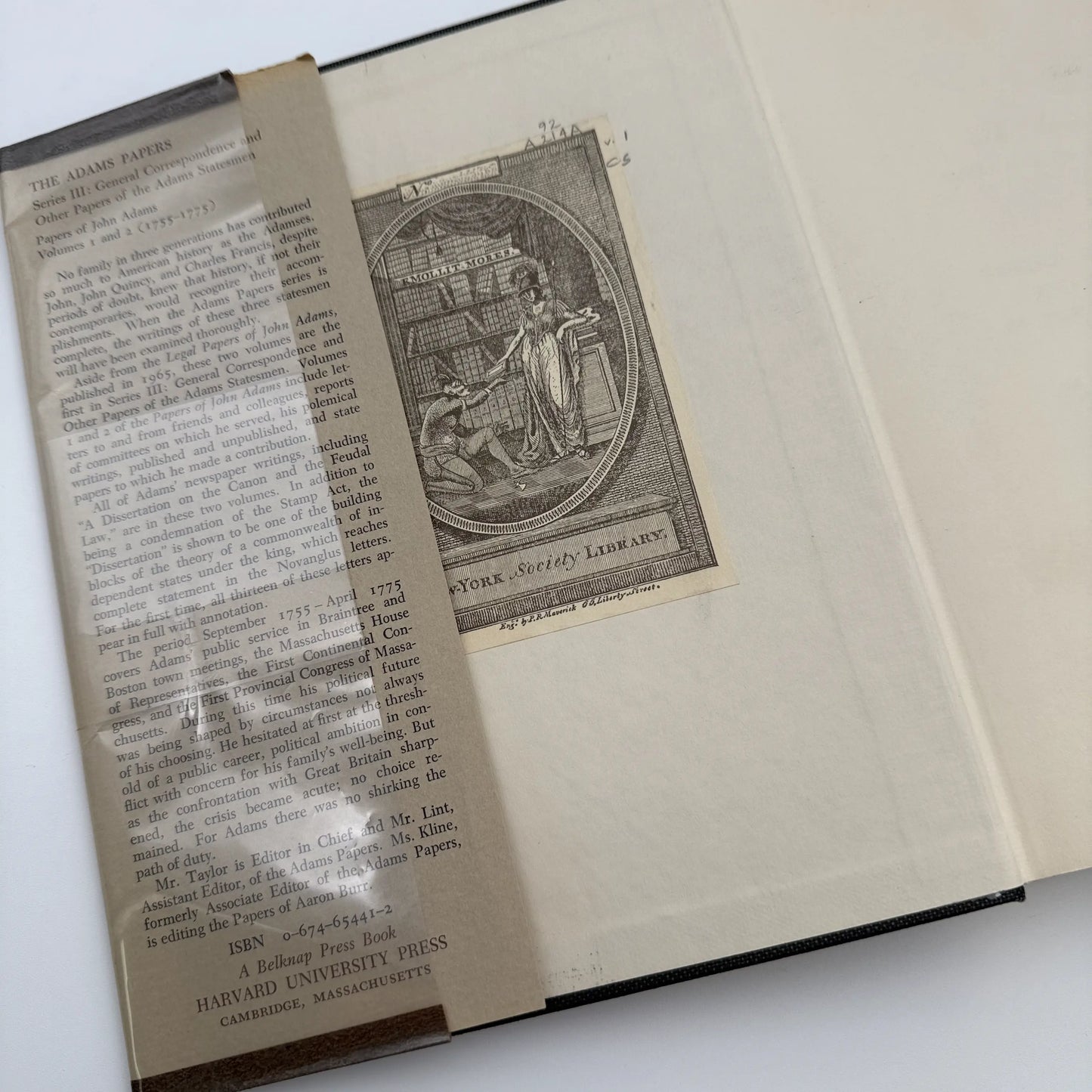 "The Adams Papers" — The Earliest Diary of John Adams — From June 1753 to August 1777 — Five volumes