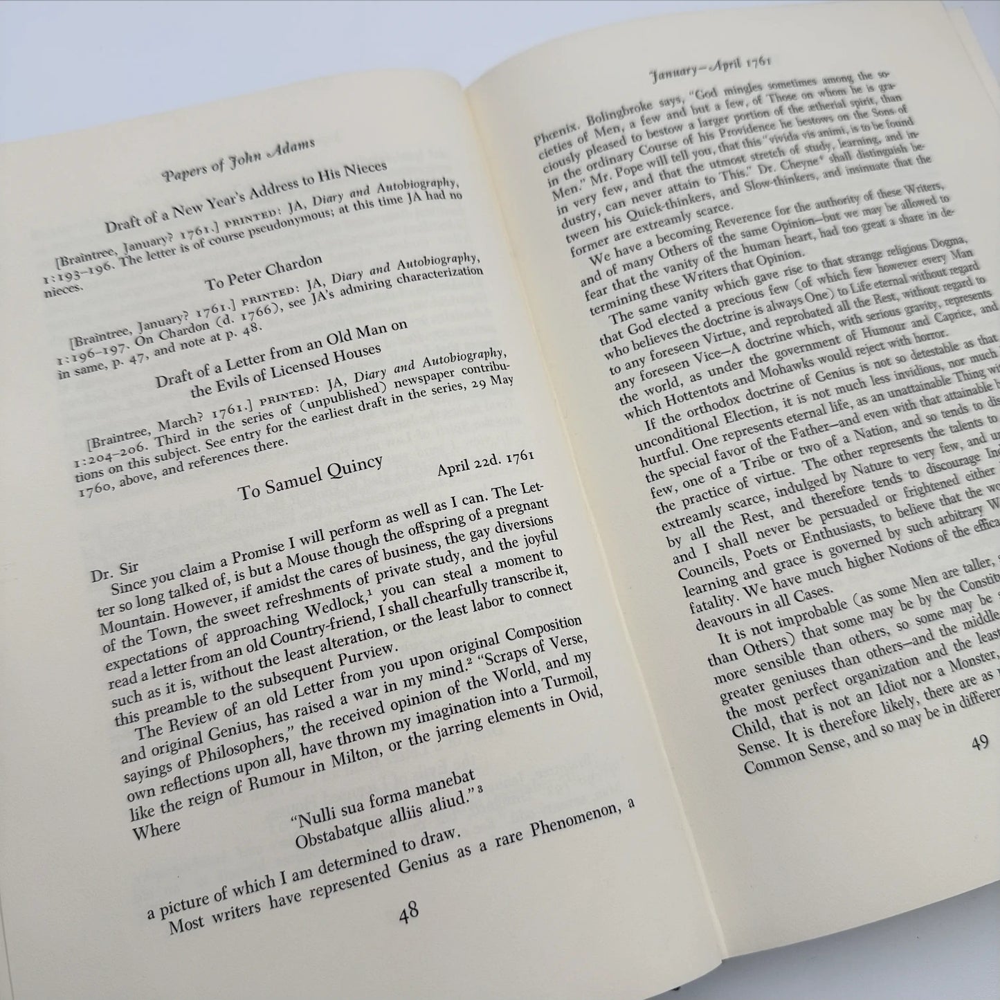 "The Adams Papers" — The Earliest Diary of John Adams — From June 1753 to August 1777 — Five volumes