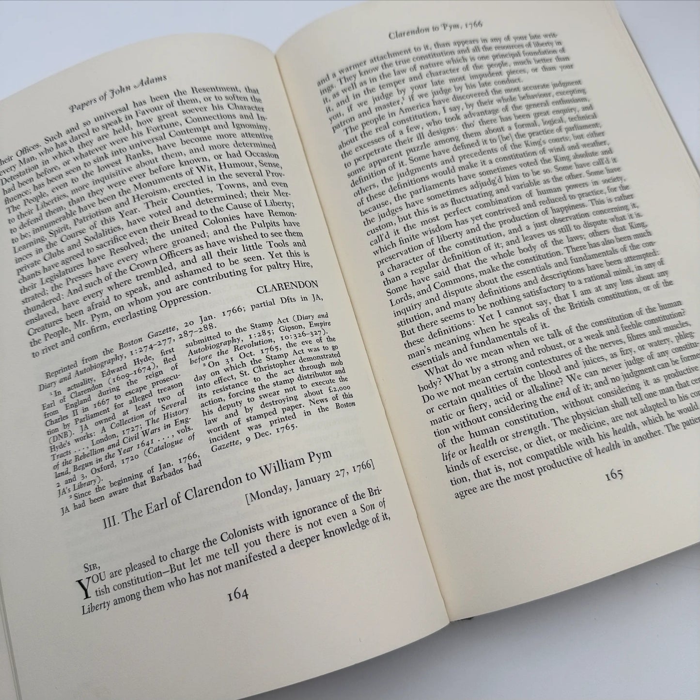 "The Adams Papers" — The Earliest Diary of John Adams — From June 1753 to August 1777 — Five volumes