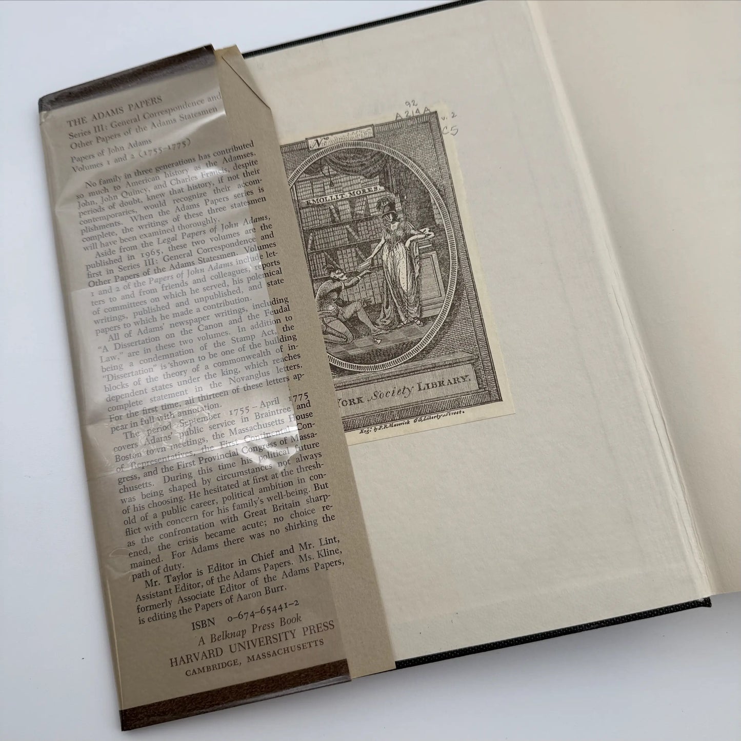 "The Adams Papers" — The Earliest Diary of John Adams — From June 1753 to August 1777 — Five volumes