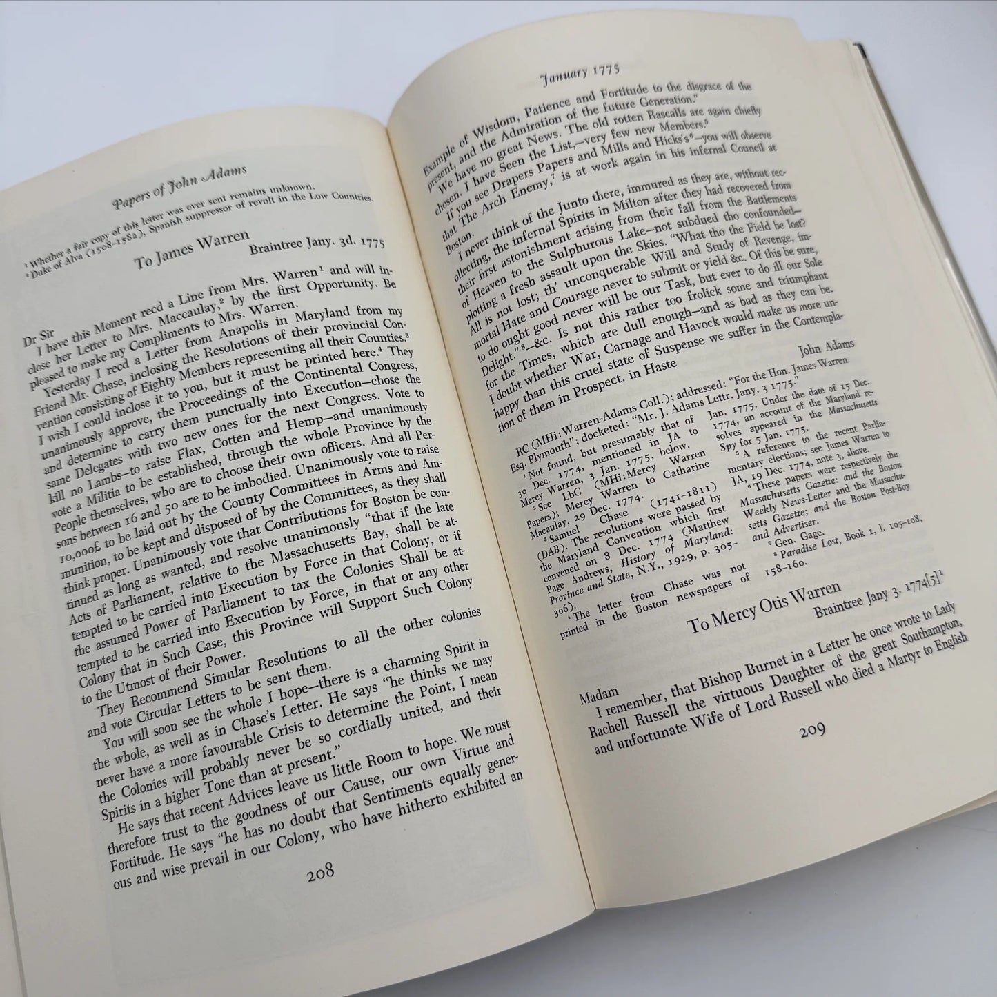 "The Adams Papers" — The Earliest Diary of John Adams — From June 1753 to August 1777 — Five volumes