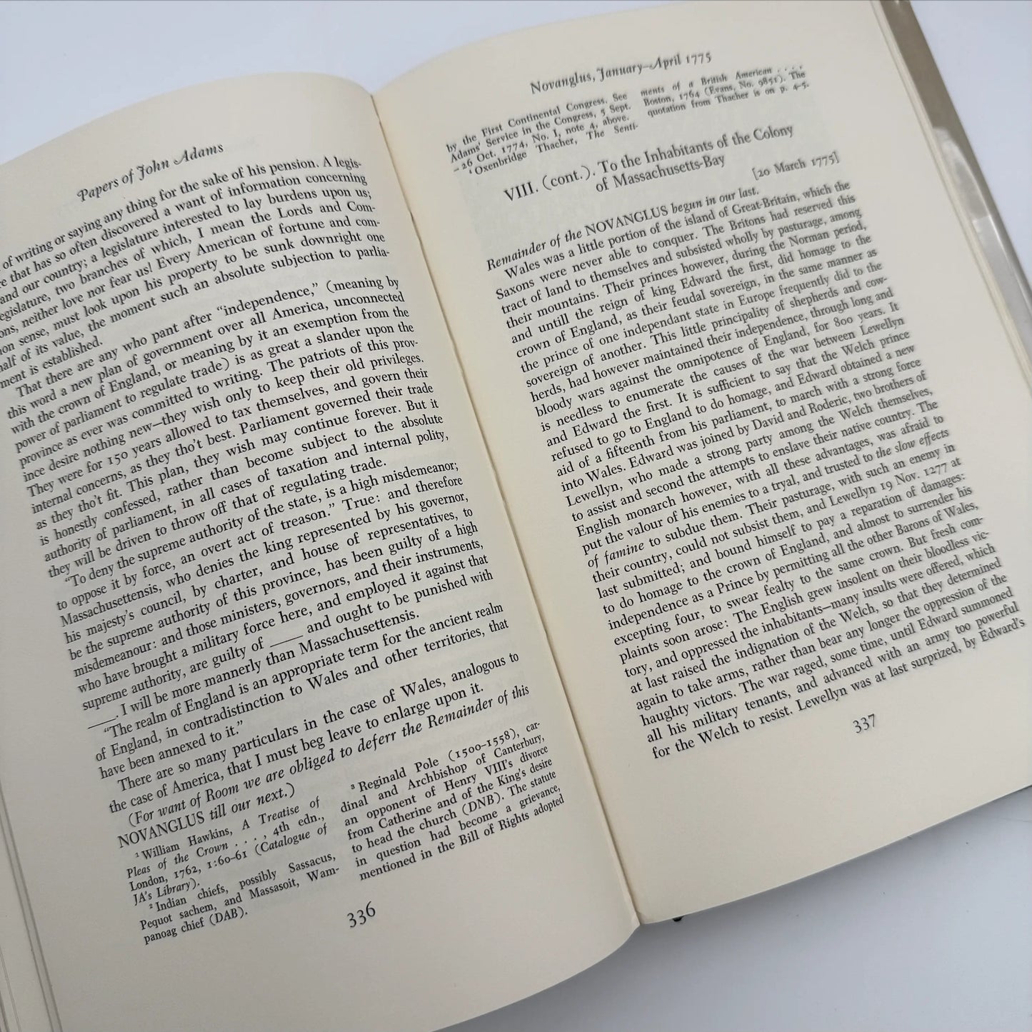 "The Adams Papers" — The Earliest Diary of John Adams — From June 1753 to August 1777 — Five volumes