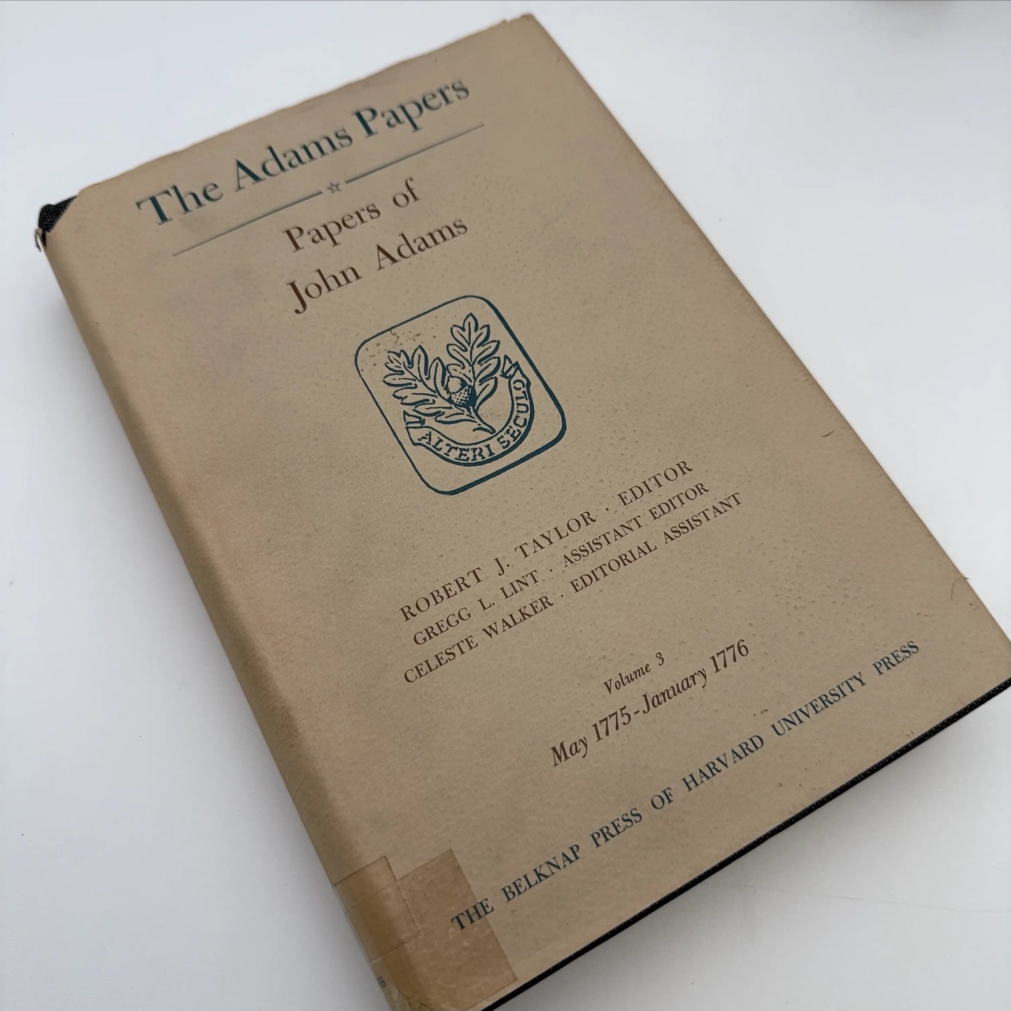 "The Adams Papers" — The Earliest Diary of John Adams — From June 1753 to August 1777 — Five volumes