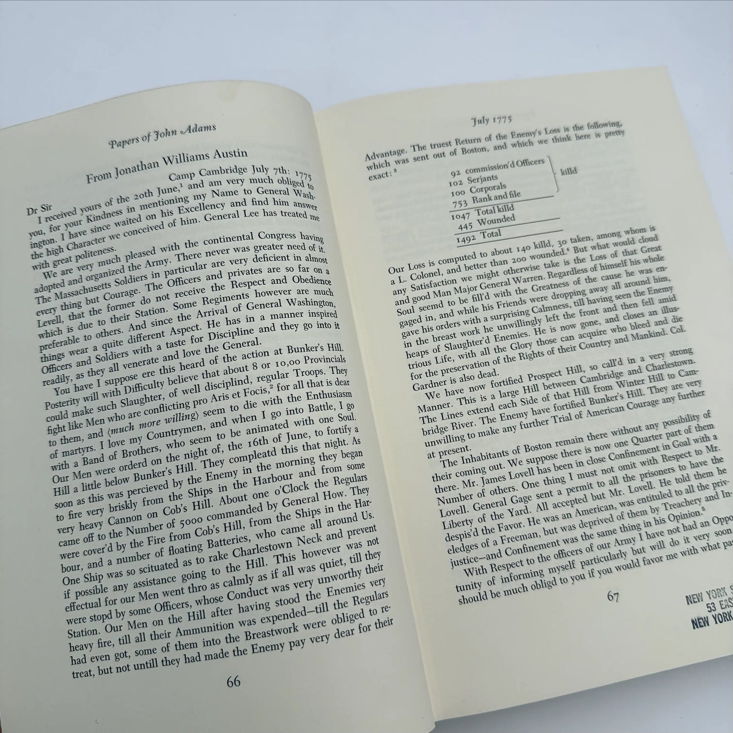 "The Adams Papers" — The Earliest Diary of John Adams — From June 1753 to August 1777 — Five volumes