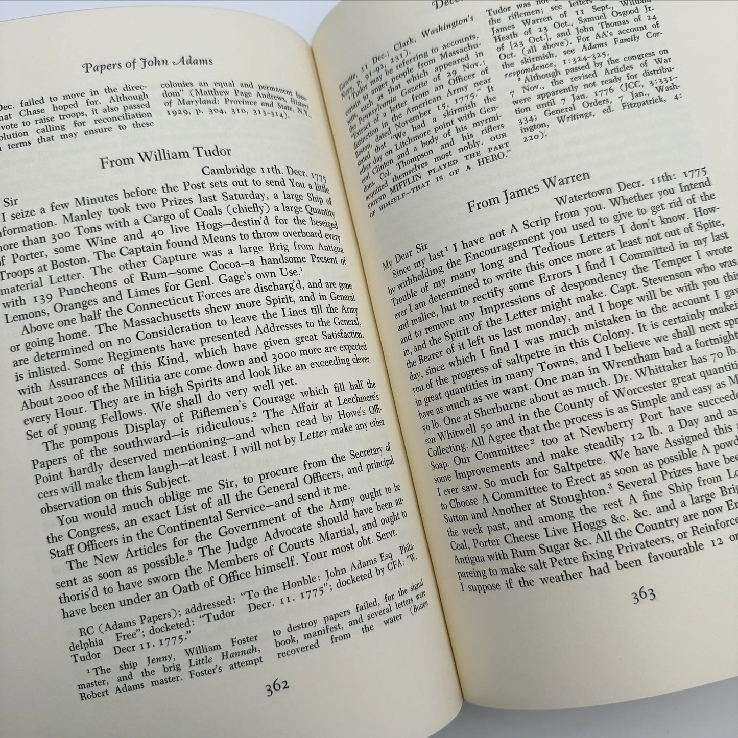 "The Adams Papers" — The Earliest Diary of John Adams — From June 1753 to August 1777 — Five volumes