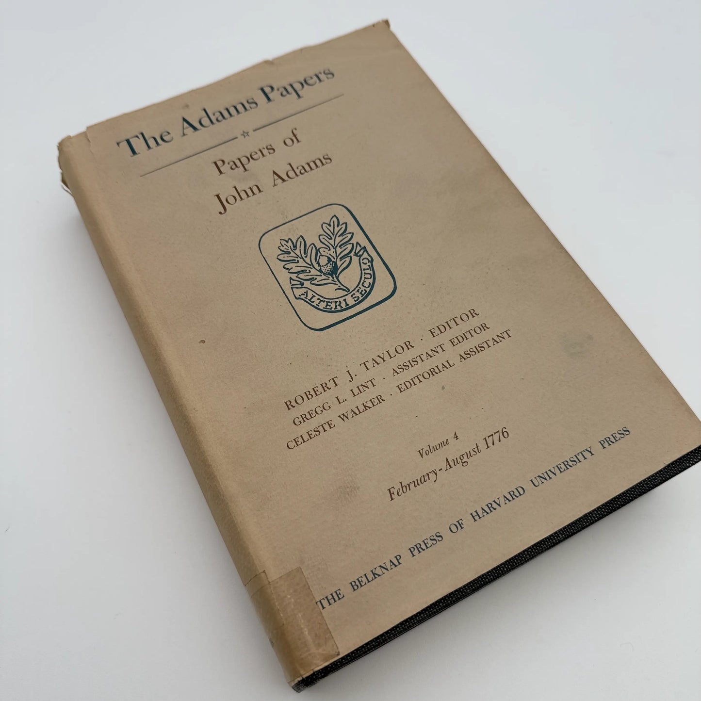 "The Adams Papers" — The Earliest Diary of John Adams — From June 1753 to August 1777 — Five volumes