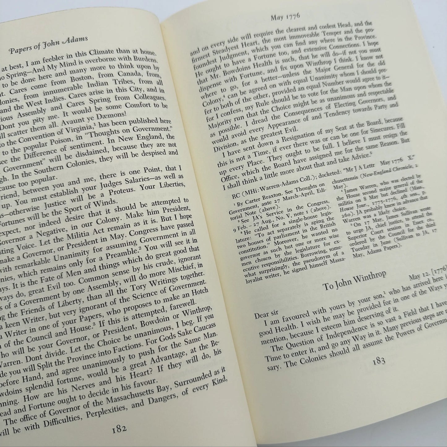 "The Adams Papers" — The Earliest Diary of John Adams — From June 1753 to August 1777 — Five volumes