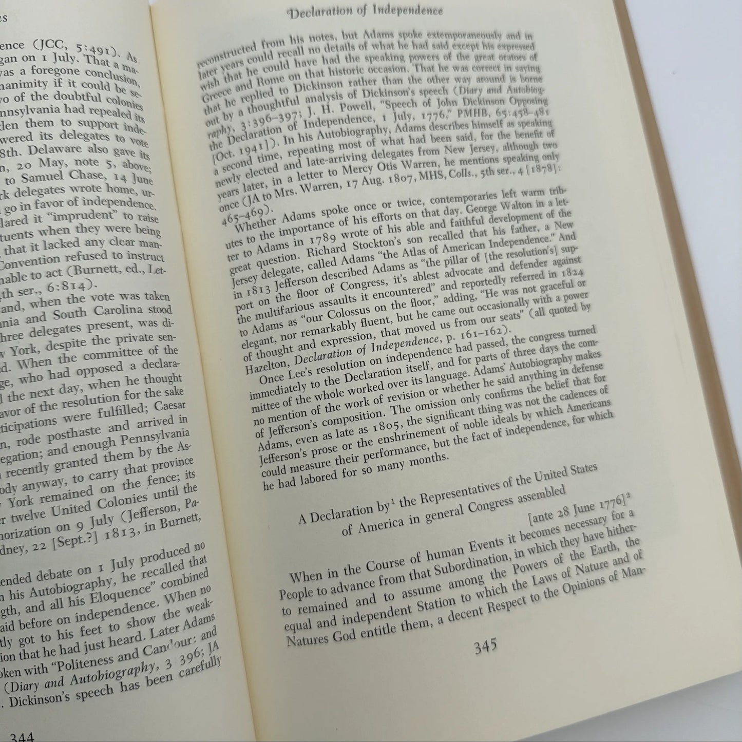"The Adams Papers" — The Earliest Diary of John Adams — From June 1753 to August 1777 — Five volumes