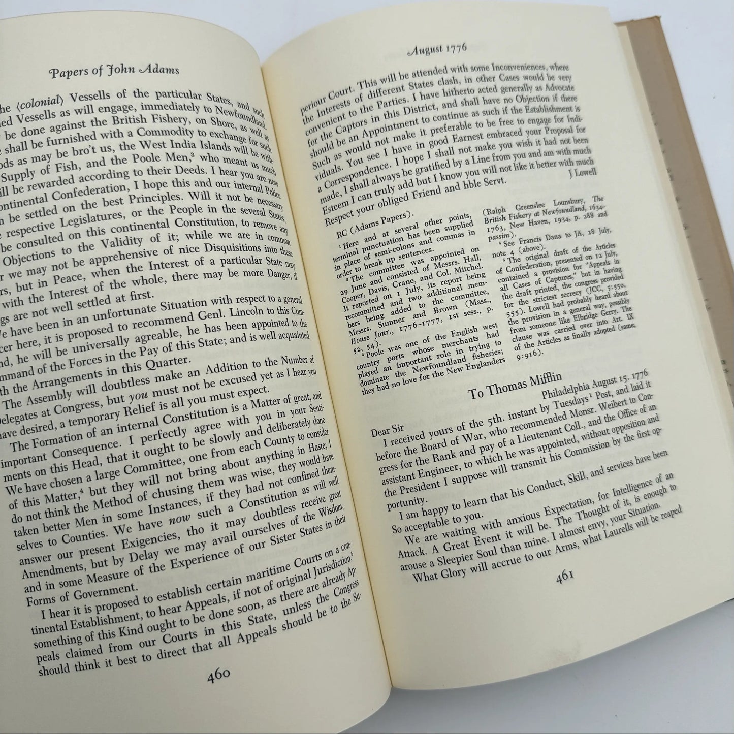 "The Adams Papers" — The Earliest Diary of John Adams — From June 1753 to August 1777 — Five volumes