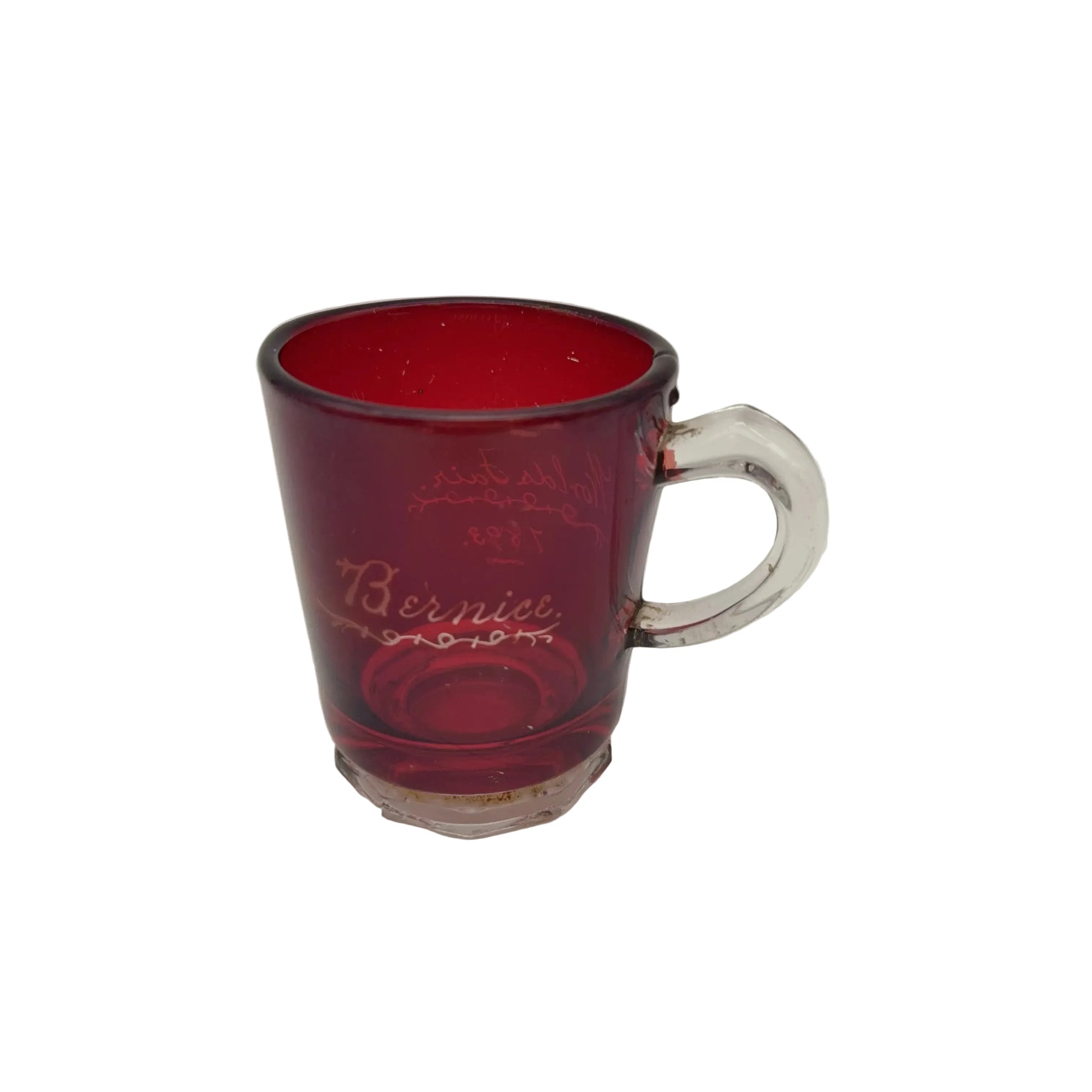 Mug
Hand-engraved with "Bernice" and "World's Fair 1893"