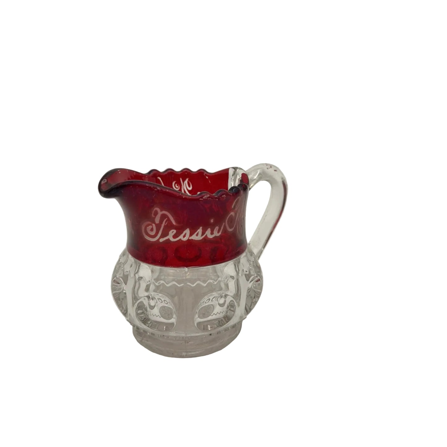 1893 World’s Fair Columbian Exposition Ruby-Dipped Hand-Engraved Glassware