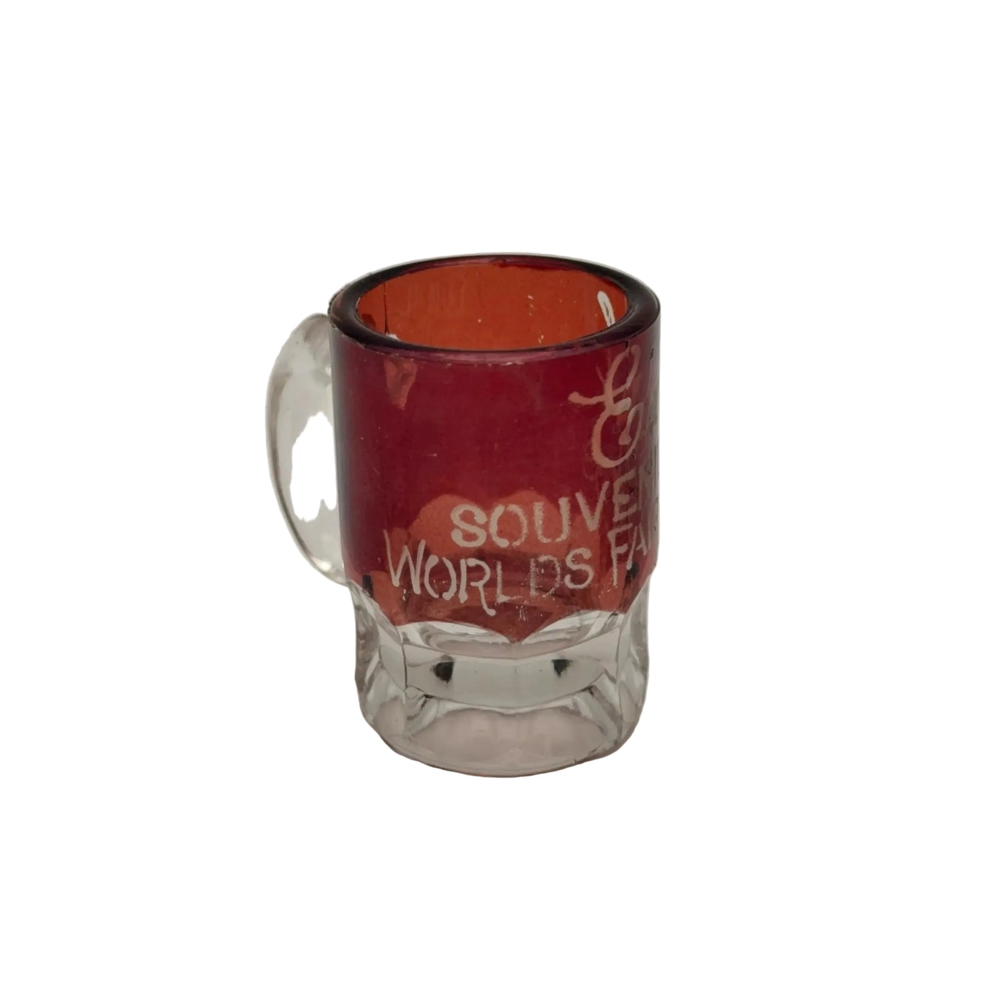 1893 World’s Fair Columbian Exposition Ruby-Dipped Hand-Engraved Glassware