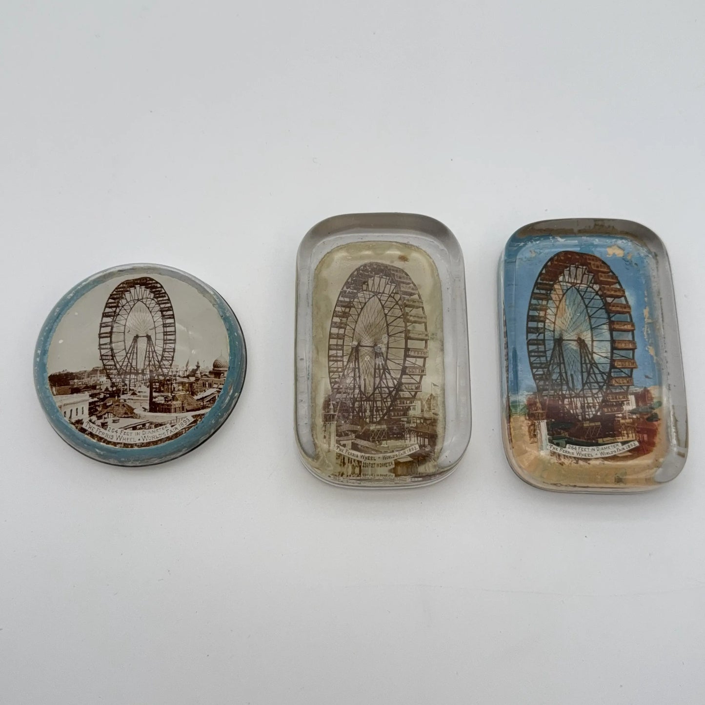 1893 World’s Fair Columbian Exposition Paperweights — Ferris Wheel