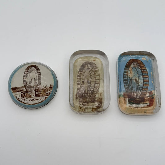 1893 World’s Fair Columbian Exposition Paperweights — Ferris Wheel