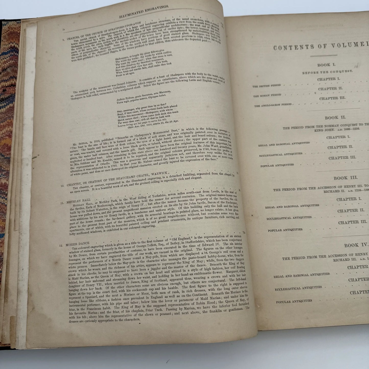 "Old England: A Museum of Popular Antiquities" by Charles Knight — 1860 — Two volume set