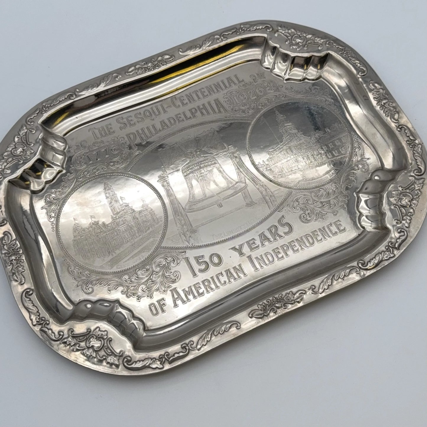 Large Sesqui-Centennial Tray — "150 Years of American Independence."