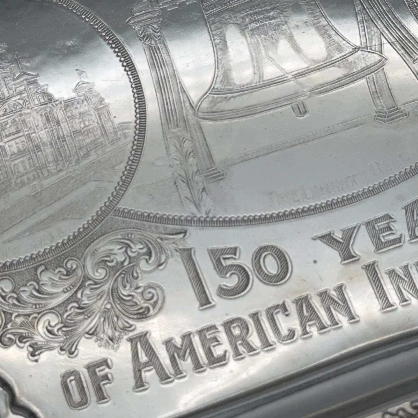 Large Sesqui-Centennial Tray — "150 Years of American Independence."