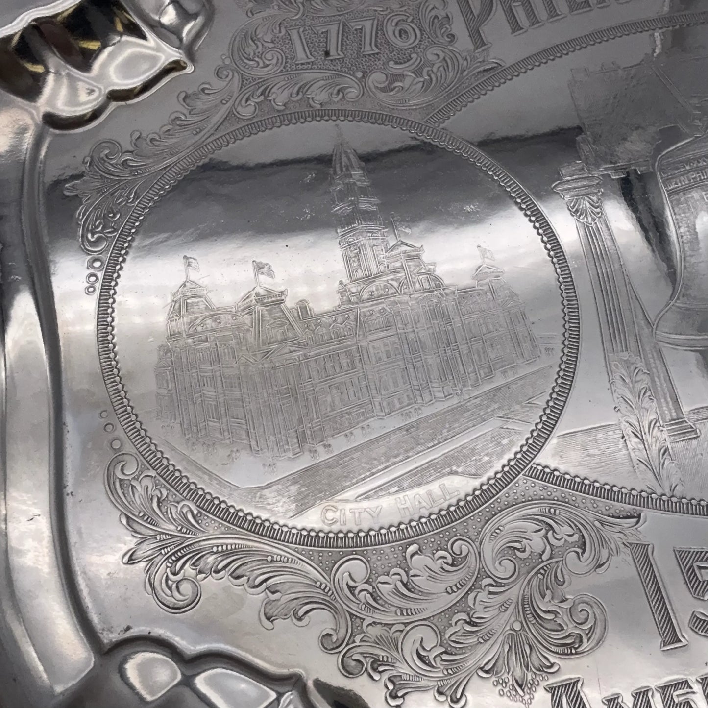 Large Sesqui-Centennial Tray — "150 Years of American Independence."