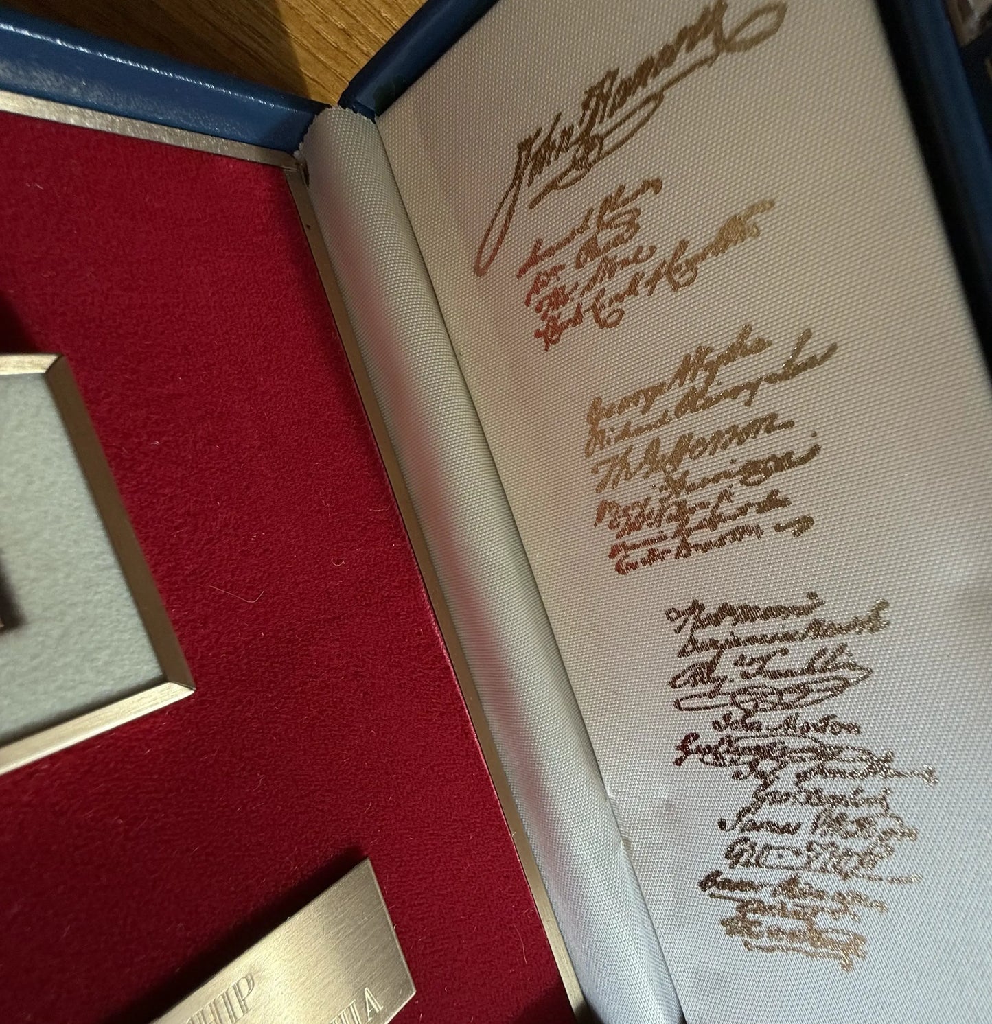 Independence Hall Wood Beam Relic in a presentation case for the Bicentennial – Individually numbered