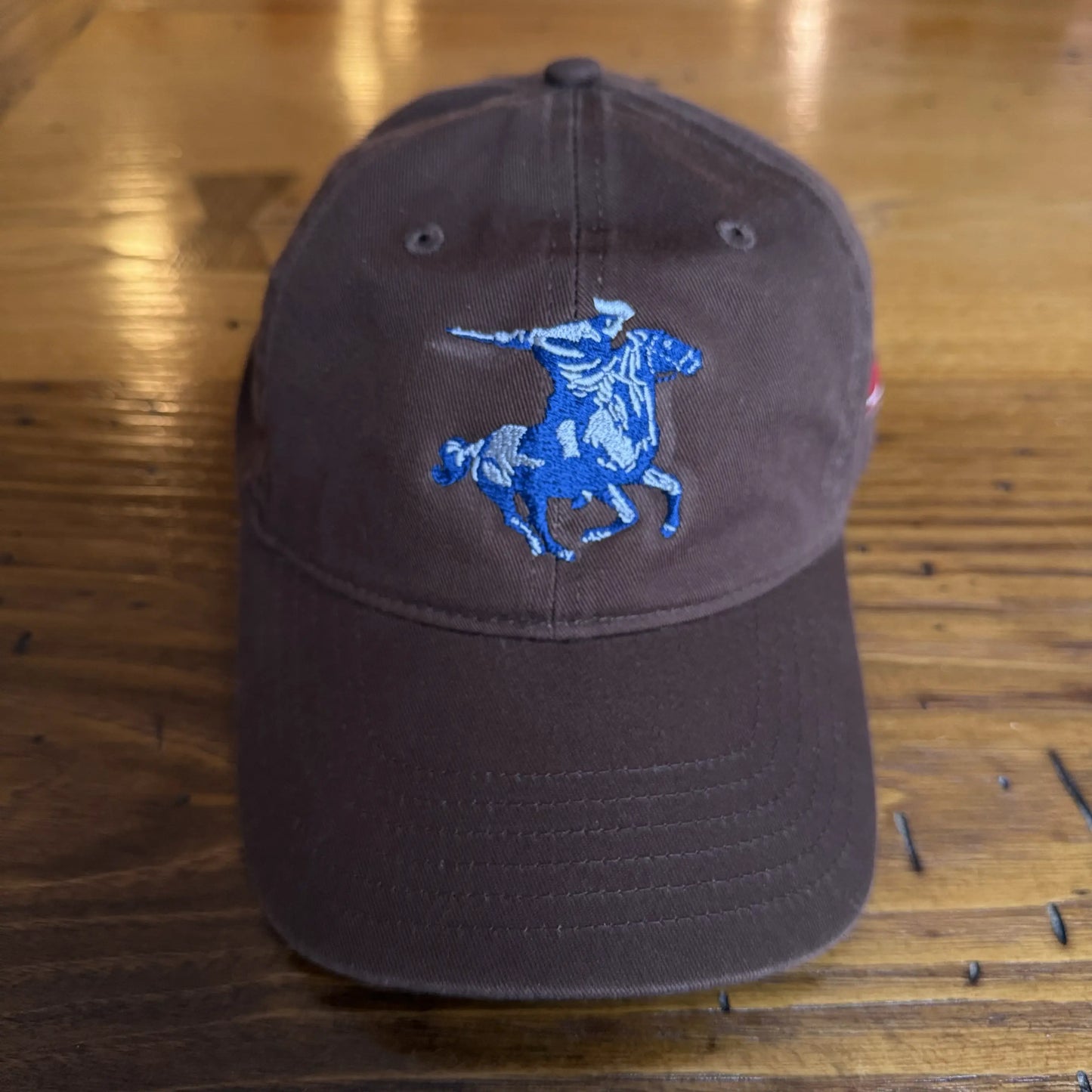 Embroidered "Paul Revere's  Ride" cap with April 19, 1775 on the back — Brown