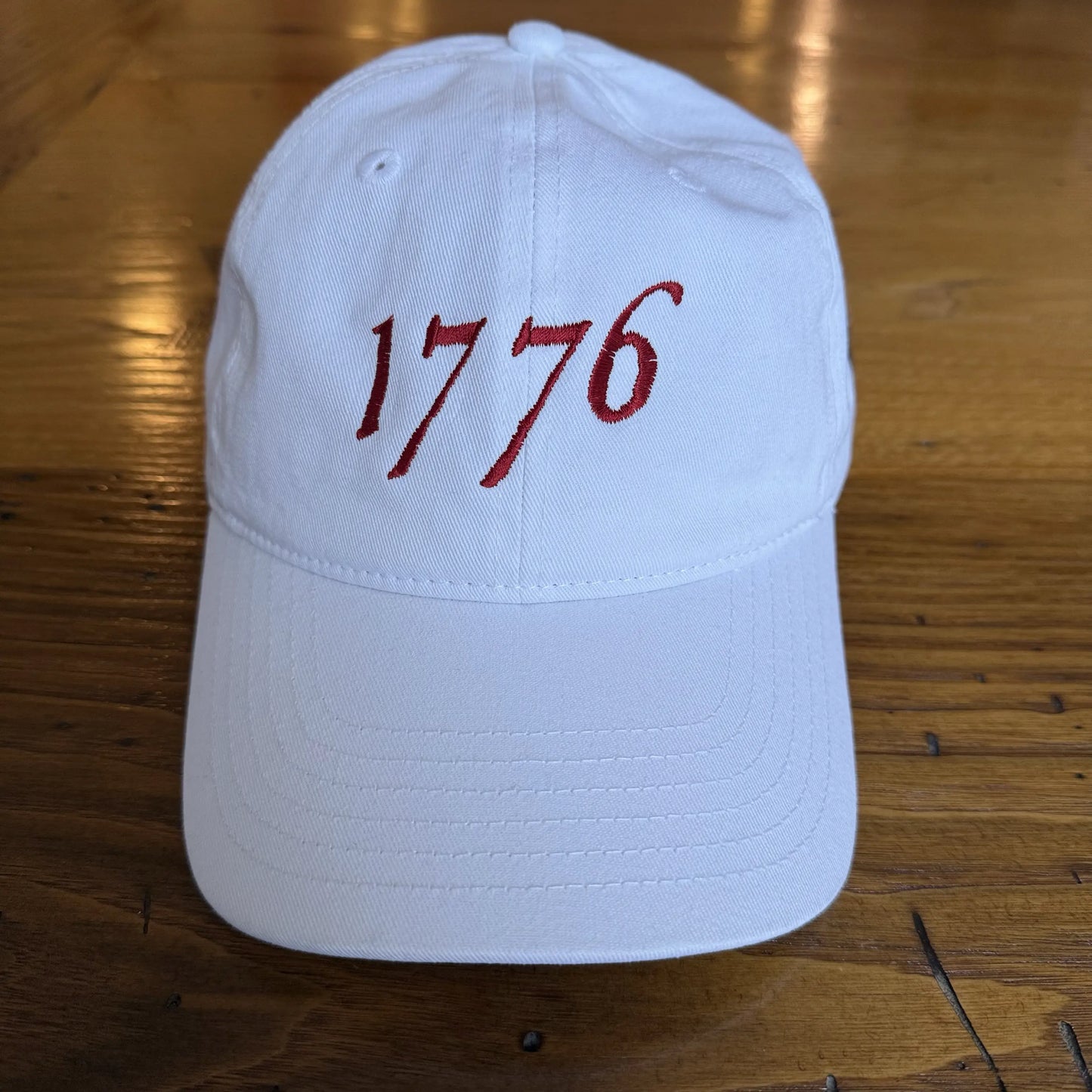 Embroidered "1776" cap with Proclaim Liberty — White