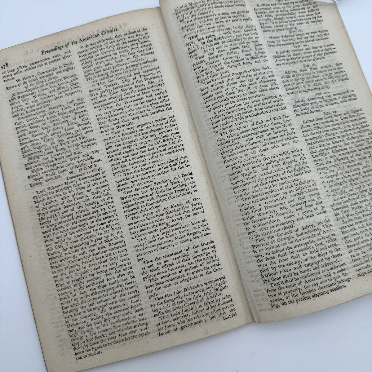 1776 Gentleman's Magazine for October and Supplement for the Year 1776, with folding map Illustrating the late Engagement in Long Island