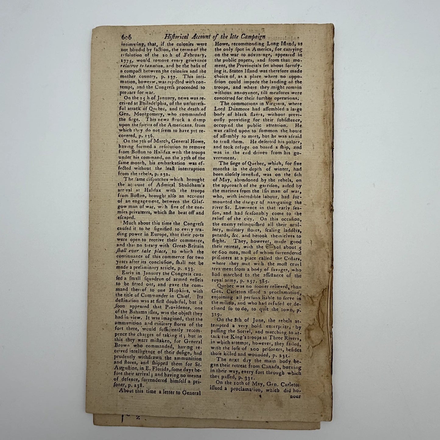 1776 Gentleman's Magazine for October and Supplement for the Year 1776, with folding map Illustrating the late Engagement in Long Island