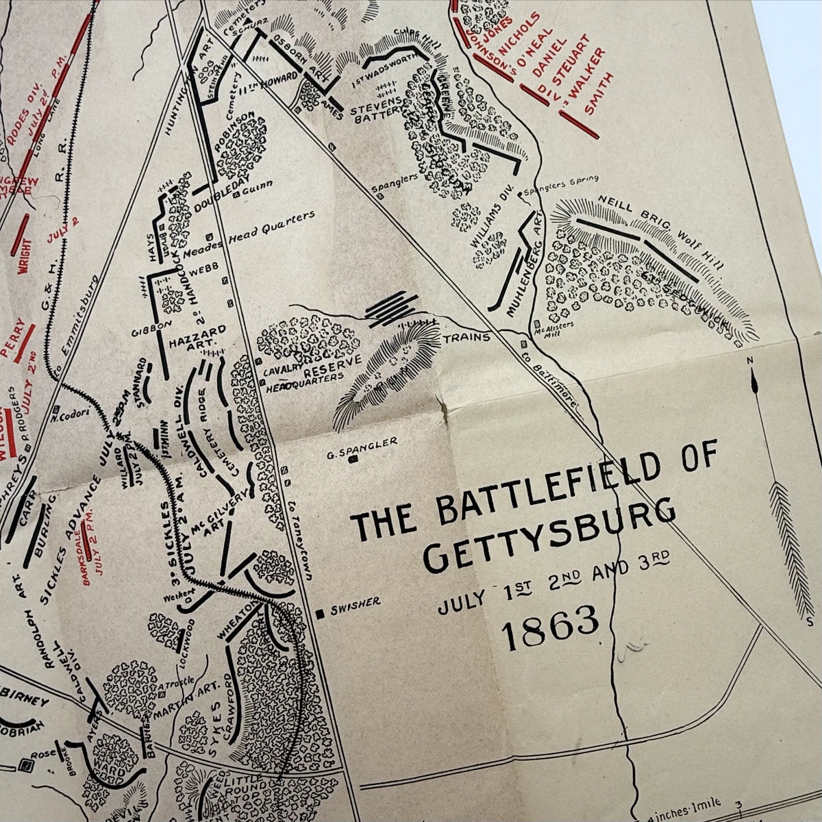 Gettysburg Fiftieth Anniversary, with map and pamphlet