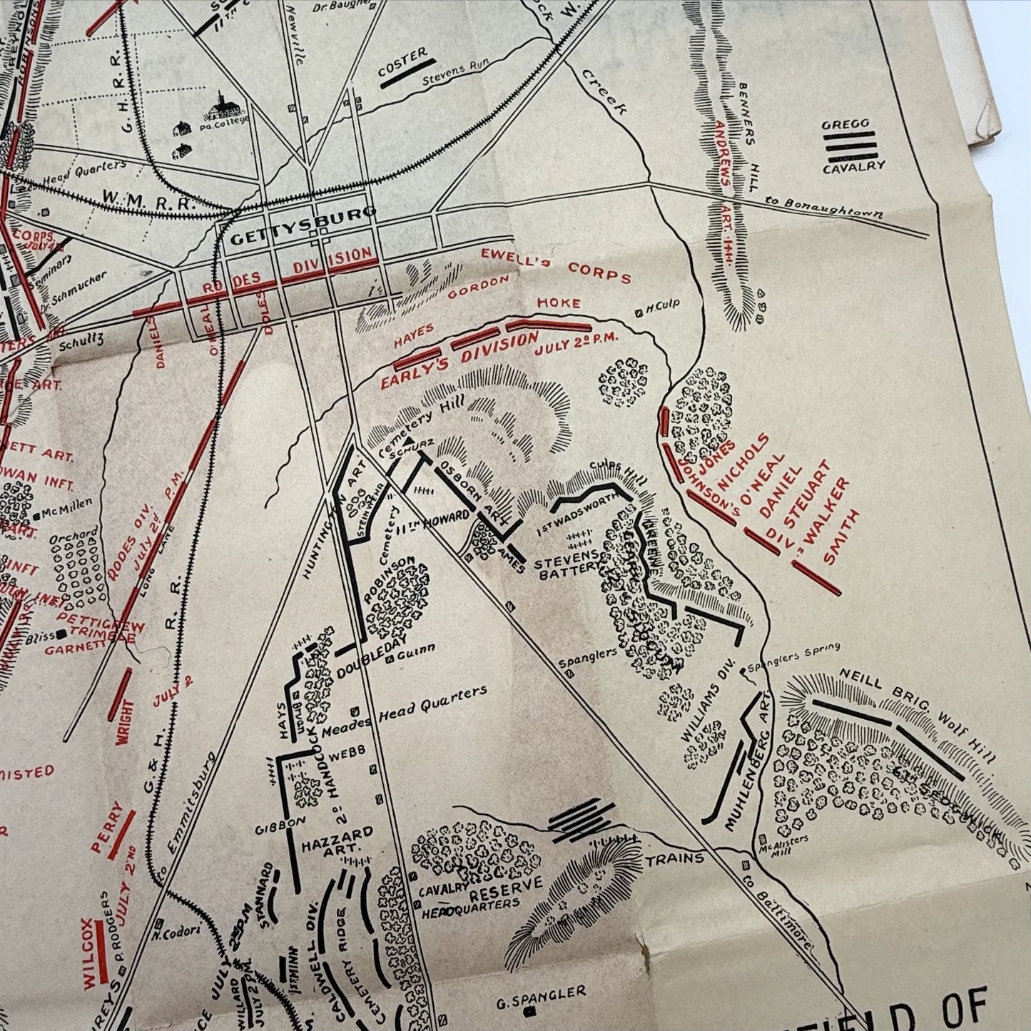 Gettysburg Fiftieth Anniversary, with map and pamphlet