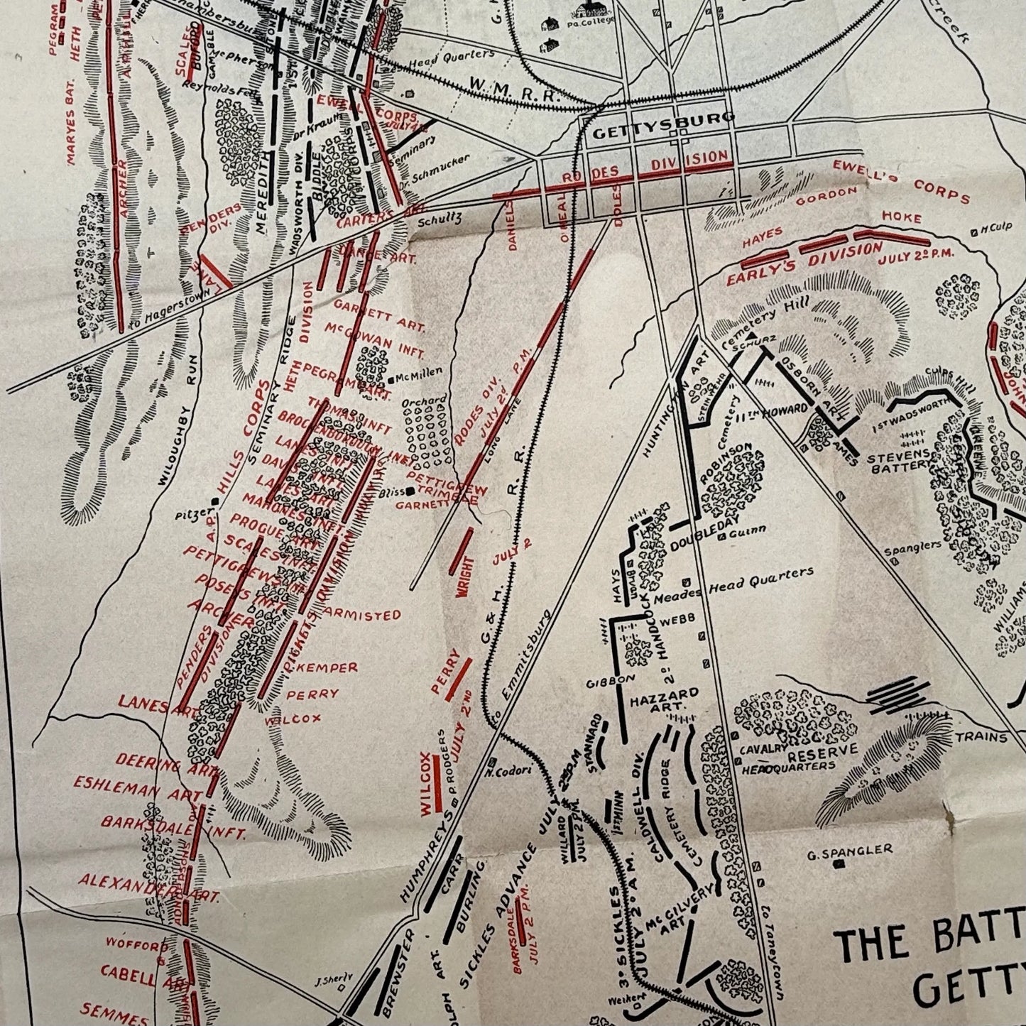 Gettysburg Fiftieth Anniversary, with map and pamphlet