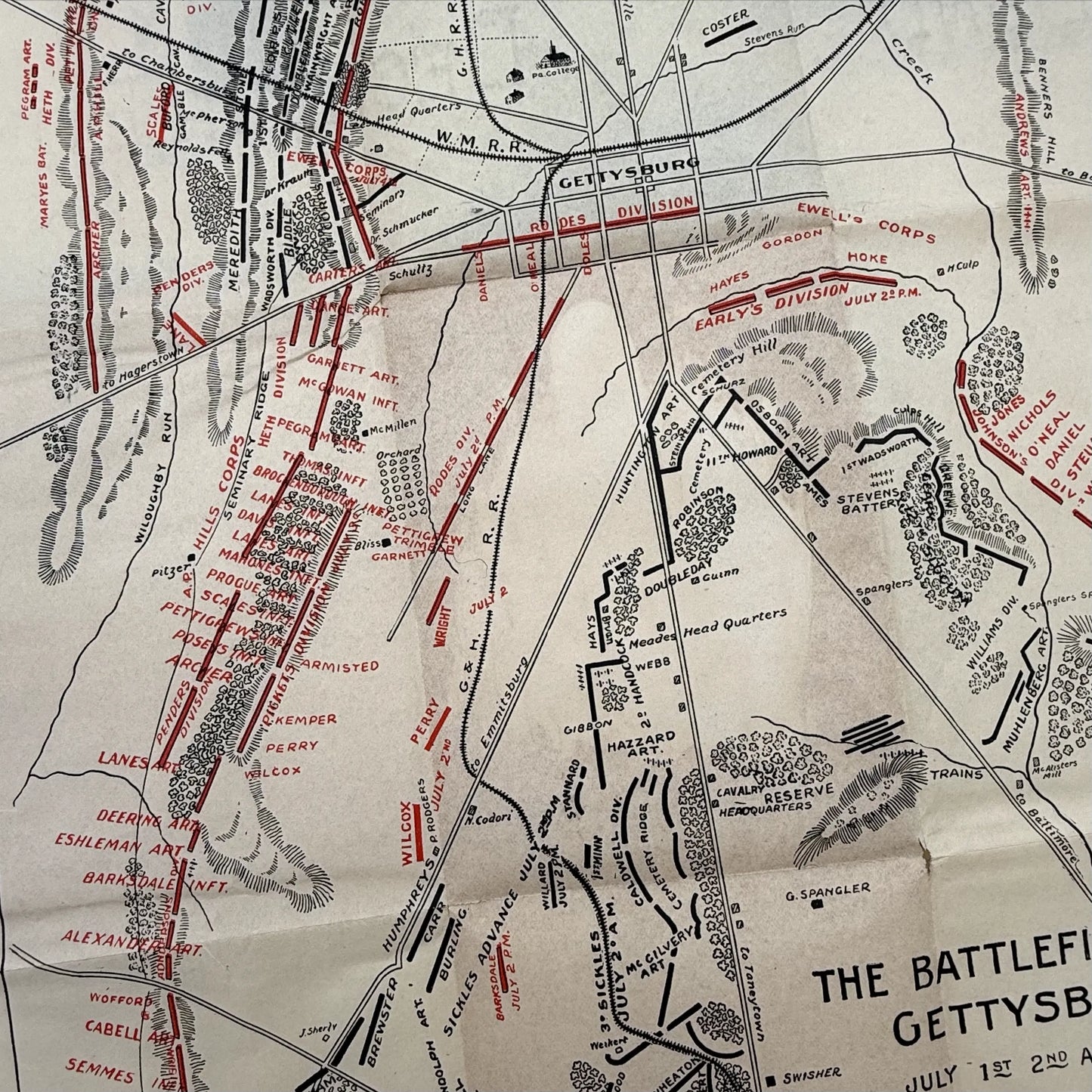 Gettysburg Fiftieth Anniversary, with map and pamphlet