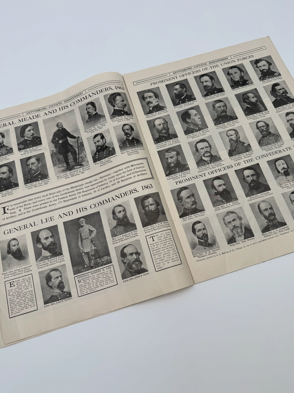 Gettysburg Fiftieth Anniversary, with map and pamphlet