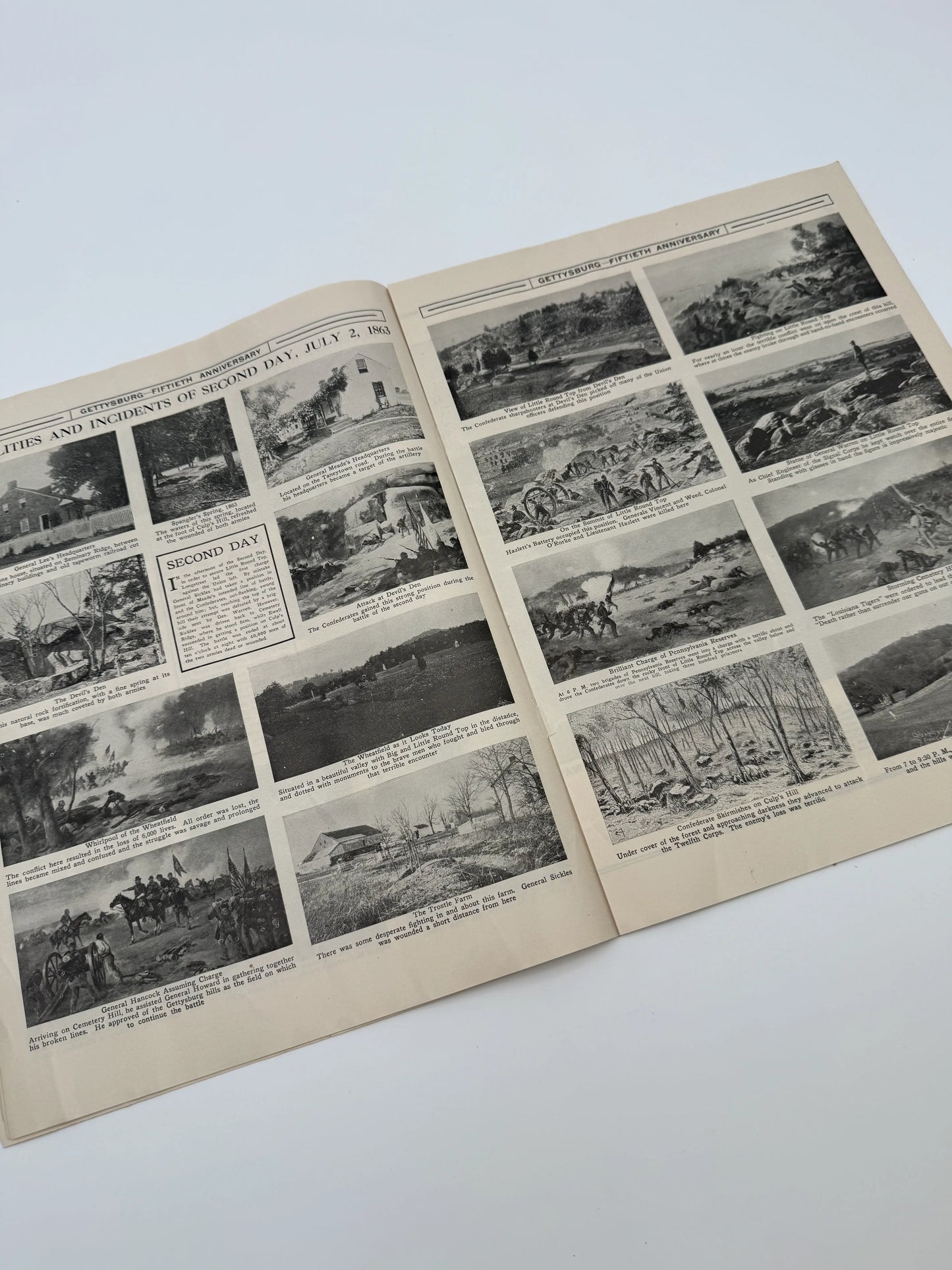 Gettysburg Fiftieth Anniversary, with map and pamphlet