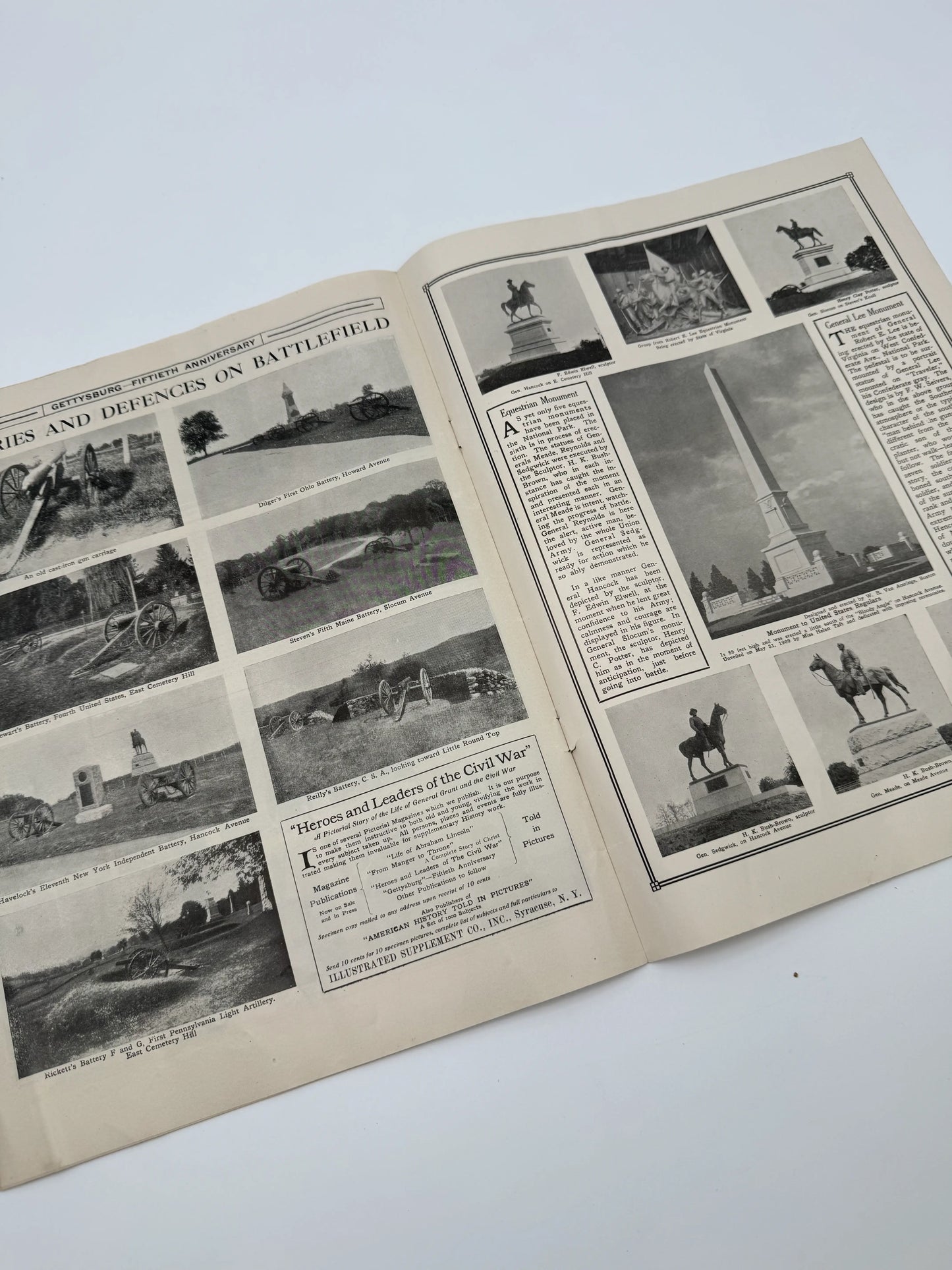 Gettysburg Fiftieth Anniversary, with map and pamphlet