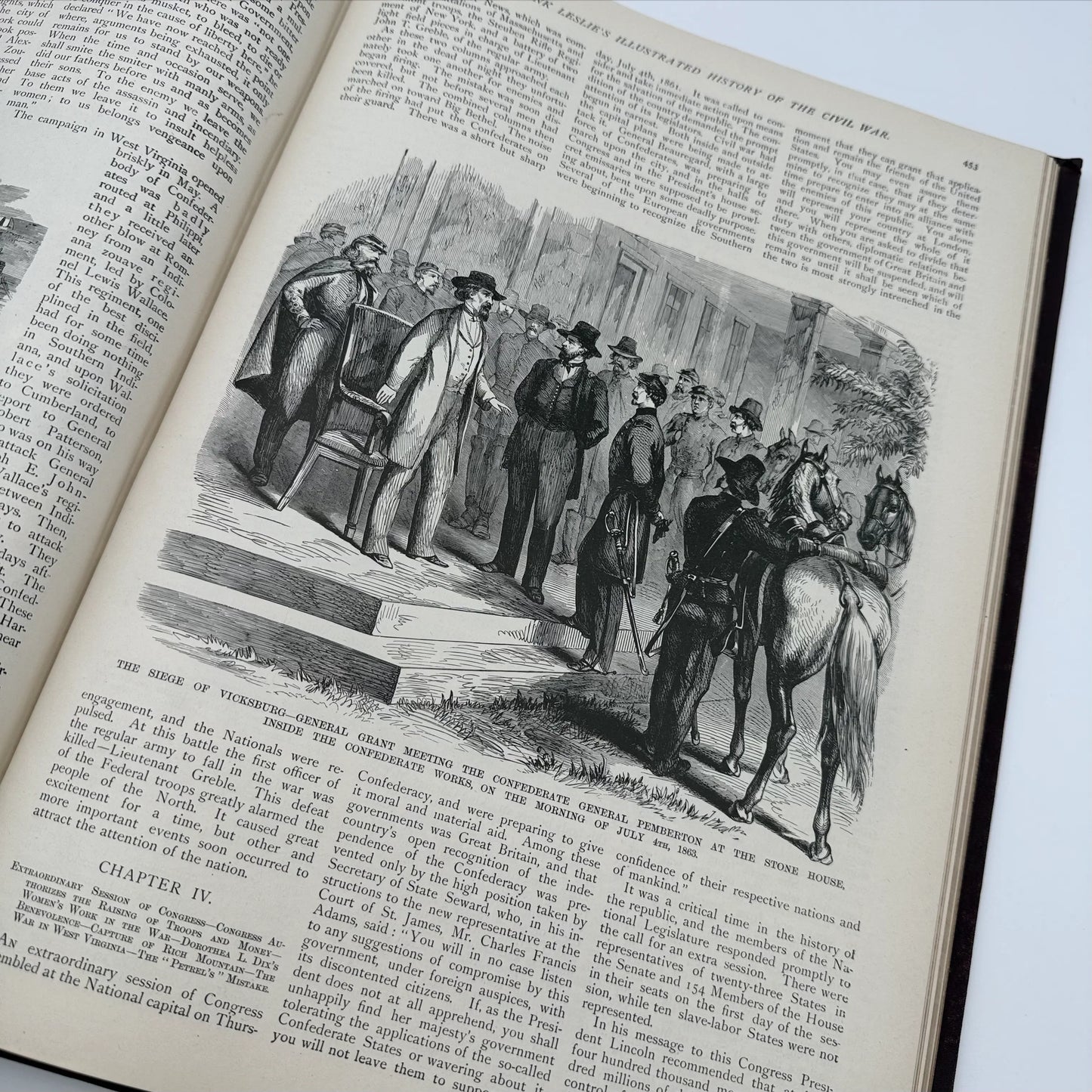 "Frank Leslie's Illustrated History of the Civil War" edited by Louis Shepheard Moat — 1895 — with authographs from two Civil War Generals