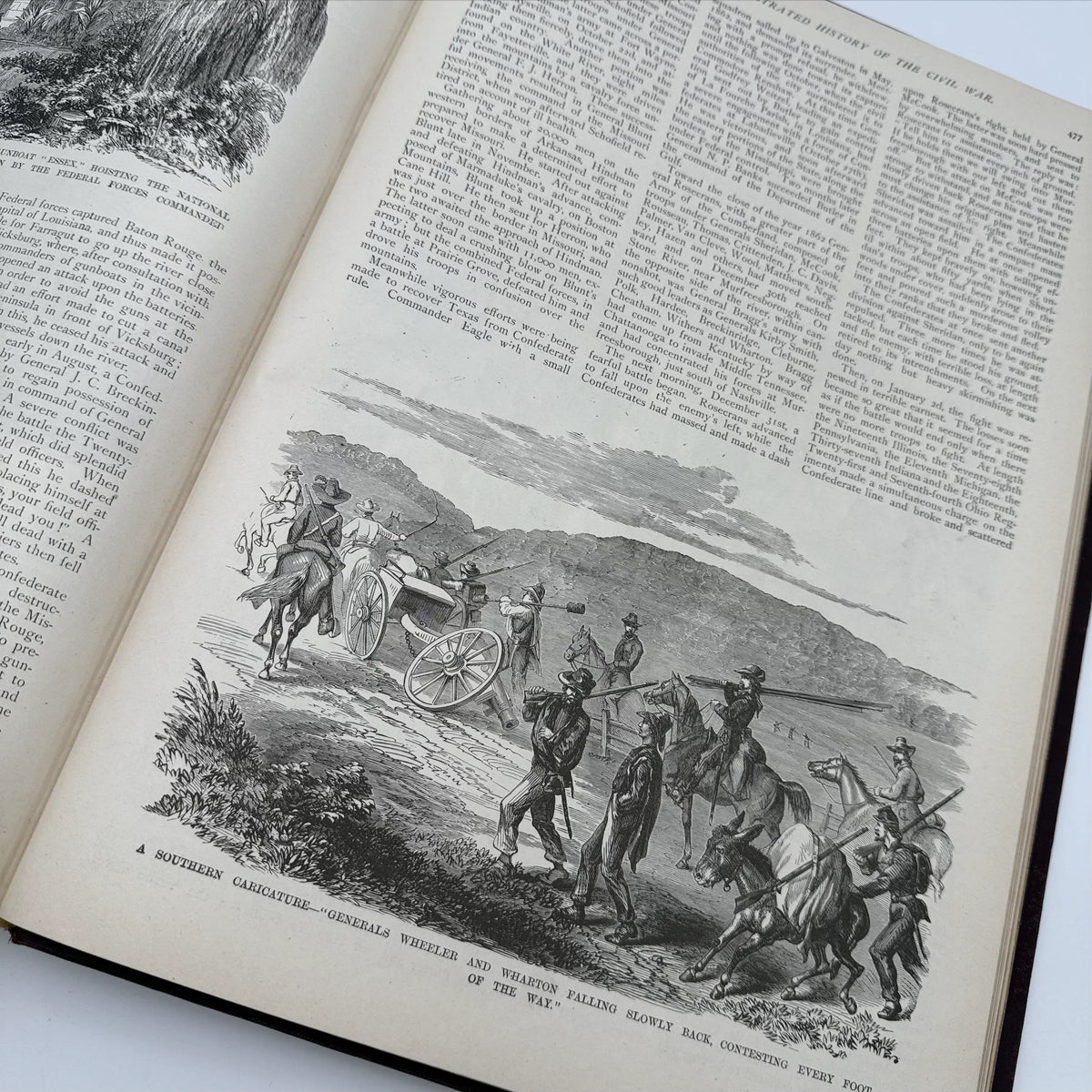 "Frank Leslie's Illustrated History of the Civil War" edited by Louis Shepheard Moat — 1895 — with authographs from two Civil War Generals