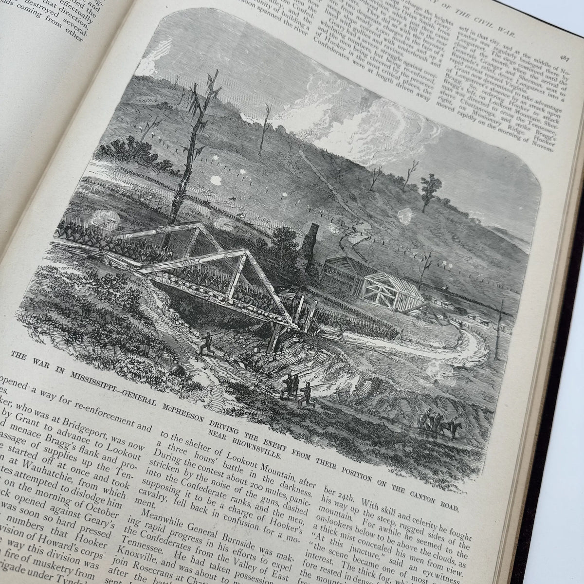 "Frank Leslie's Illustrated History of the Civil War" edited by Louis Shepheard Moat — 1895 — with authographs from two Civil War Generals