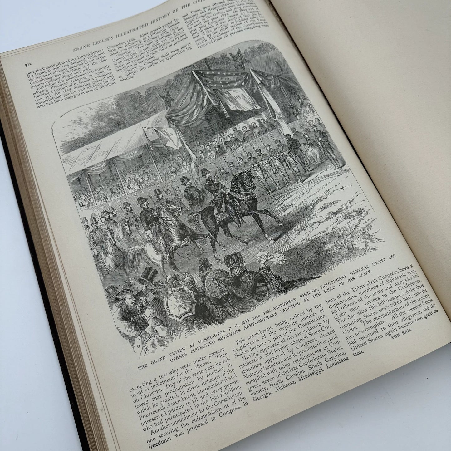 "Frank Leslie's Illustrated History of the Civil War" edited by Louis Shepheard Moat — 1895 — with authographs from two Civil War Generals
