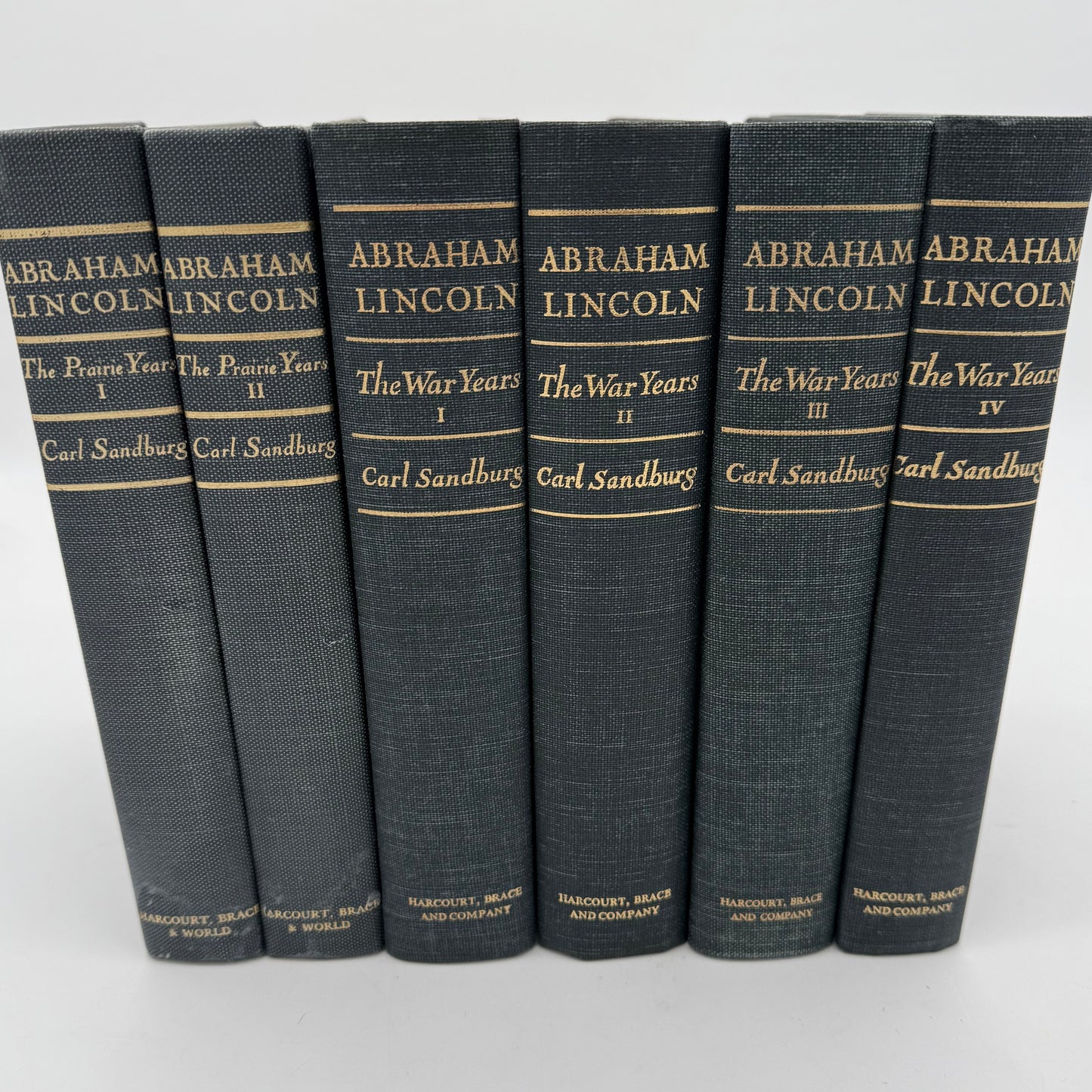 "Abraham Lincoln: The Prairie Years and The War Years" by Carl Sandburg — Complete six volume set