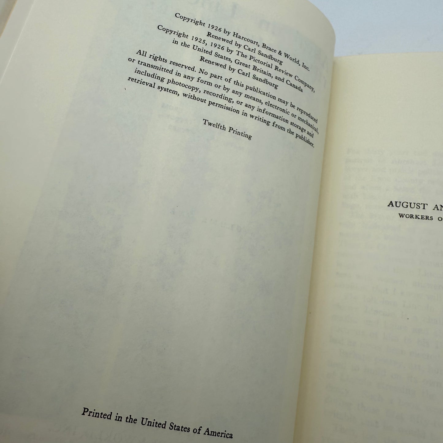 "Abraham Lincoln: The Prairie Years and The War Years" by Carl Sandburg — Complete six volume set