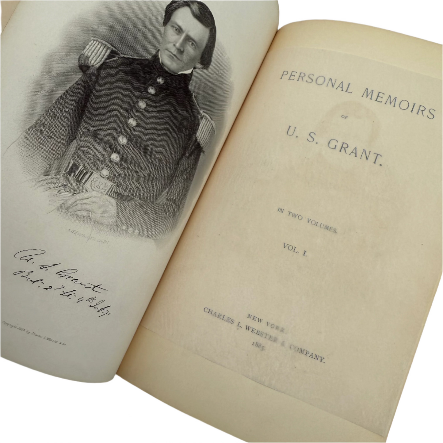 1885-86 Personal Memoirs of U.S. Grant in Two volumes