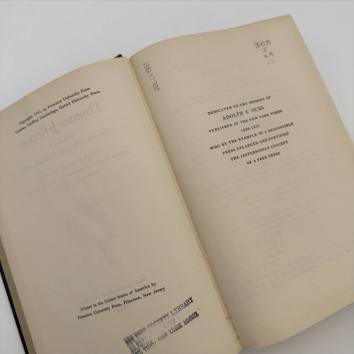 The Papers of Thomas Jefferson — Volumes 4, 7, 8, and 9 — Princeton University Press