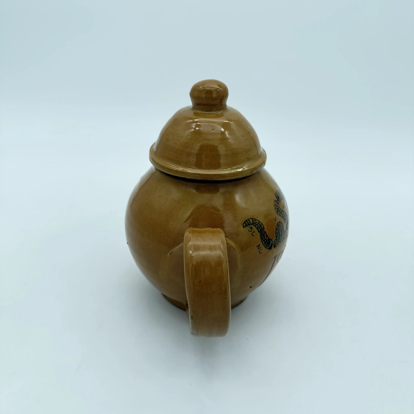 Revolutionary Teapots — "Join or Die" or "No Stamp Act" — Traditional redware made by hand in New England