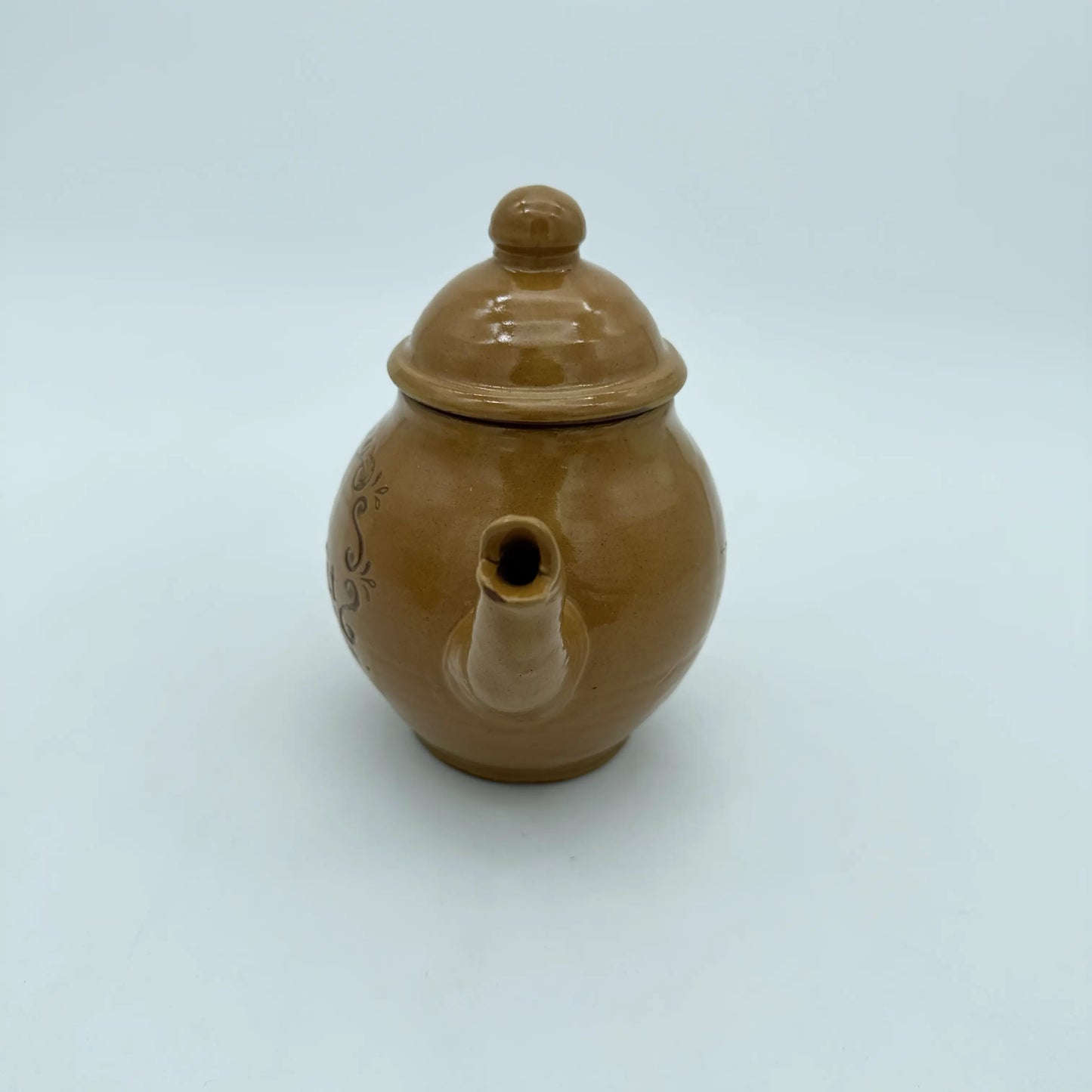 Revolutionary Teapots — "Join or Die" or "No Stamp Act" — Traditional redware made by hand in New England