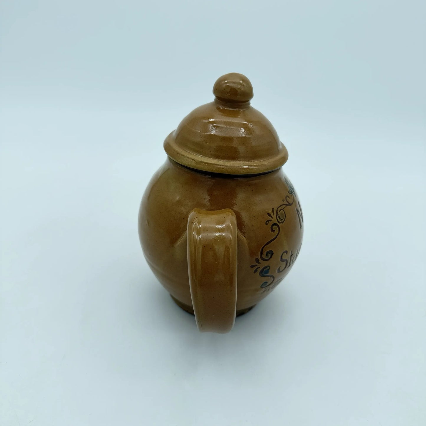 Revolutionary Teapots — "Join or Die" or "No Stamp Act" — Traditional redware made by hand in New England