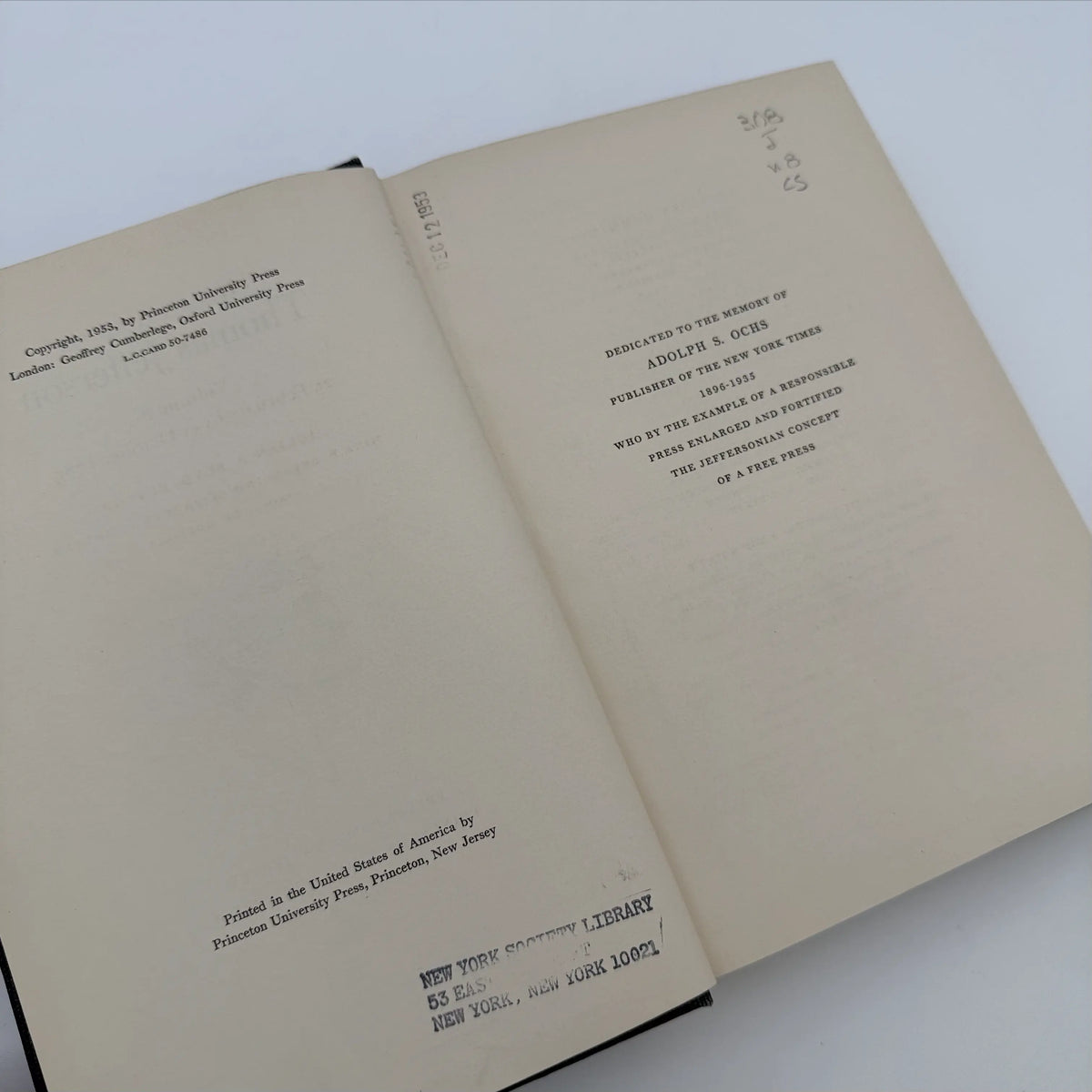The Papers of Thomas Jefferson — Volumes 4, 7, 8, and 9 — Princeton University Press
