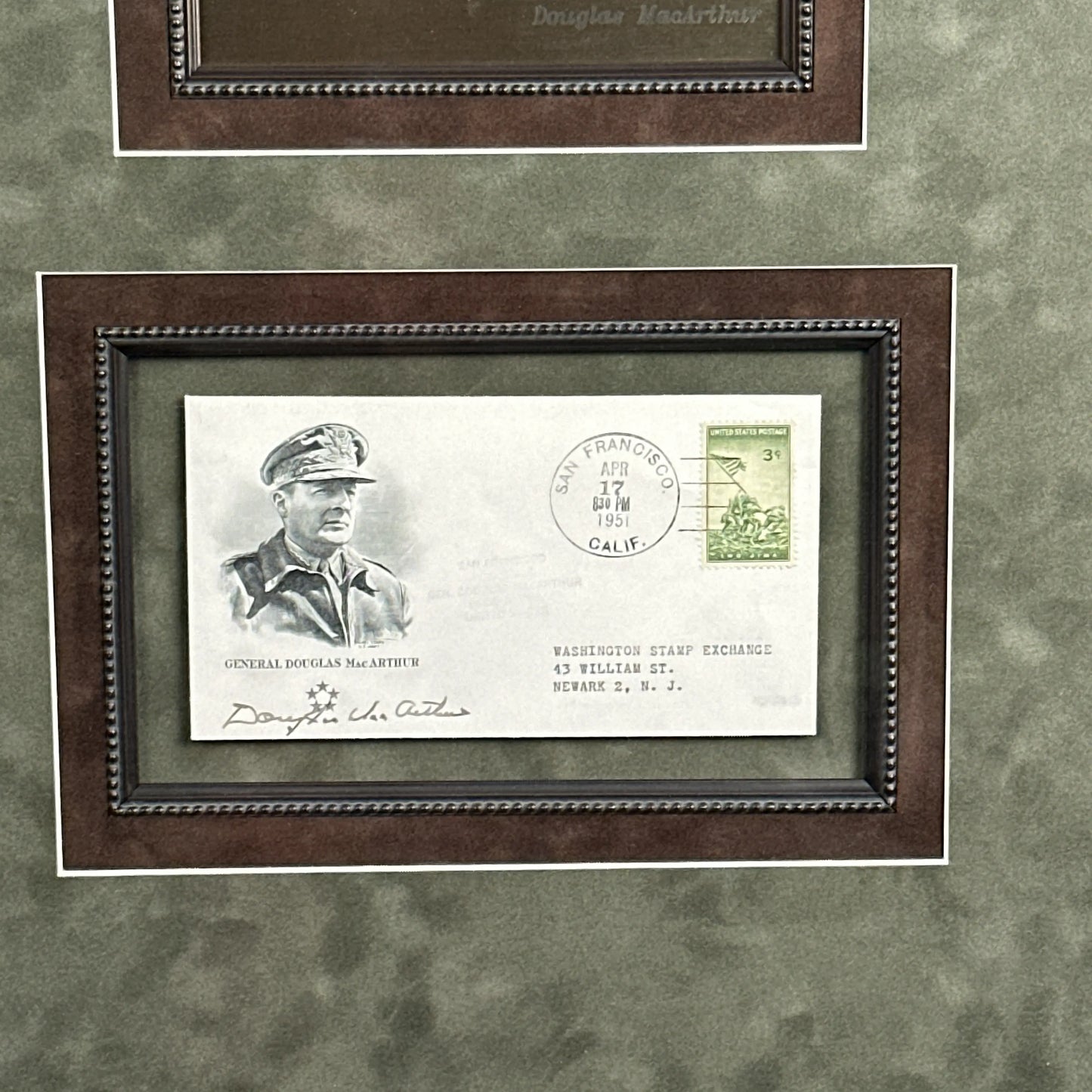 General Douglas MacArthur - Framed with signature - "Duty, honor, country . . ."