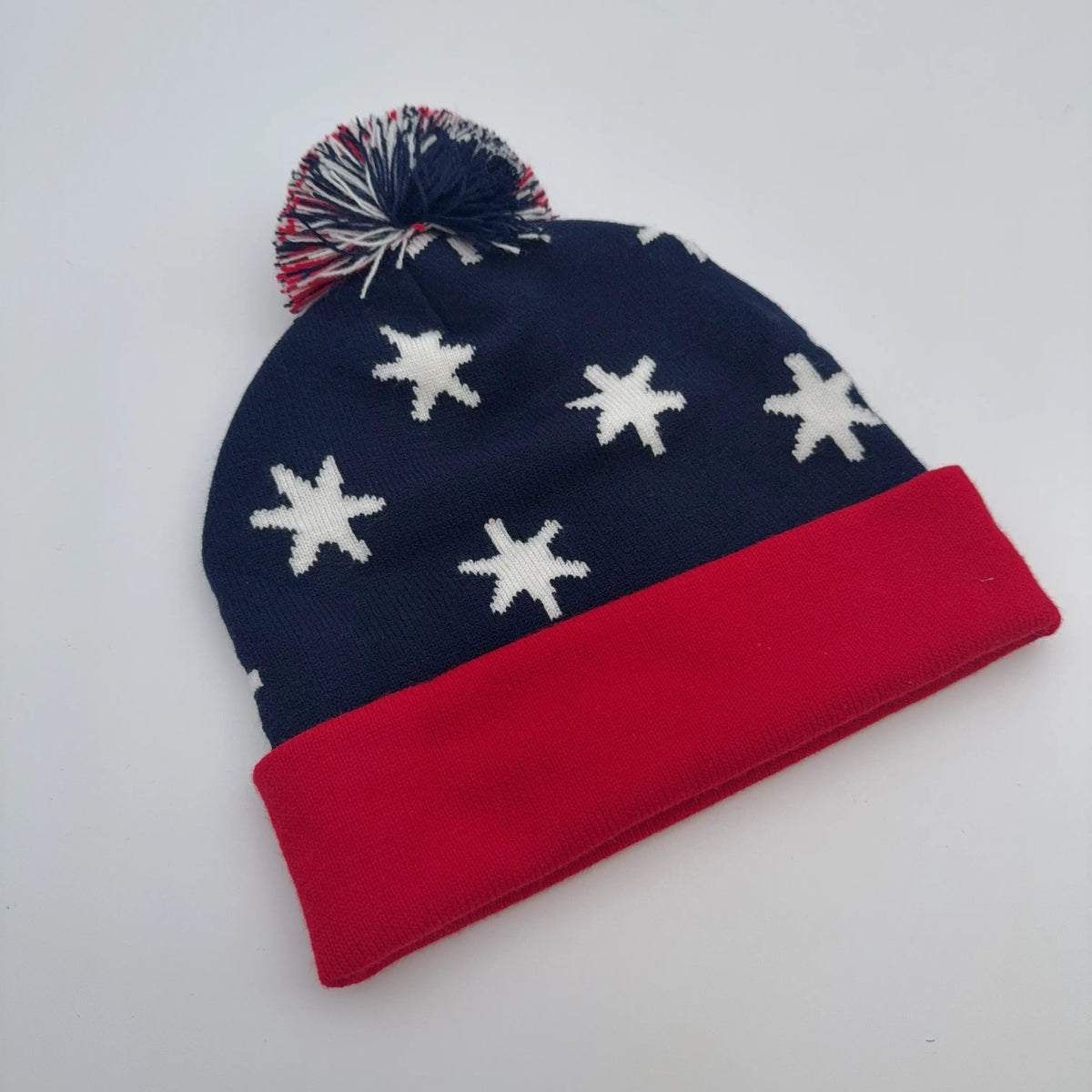 "Victory or Death" with Washington's HQ Flag Knit Pom Cap — Made in America
